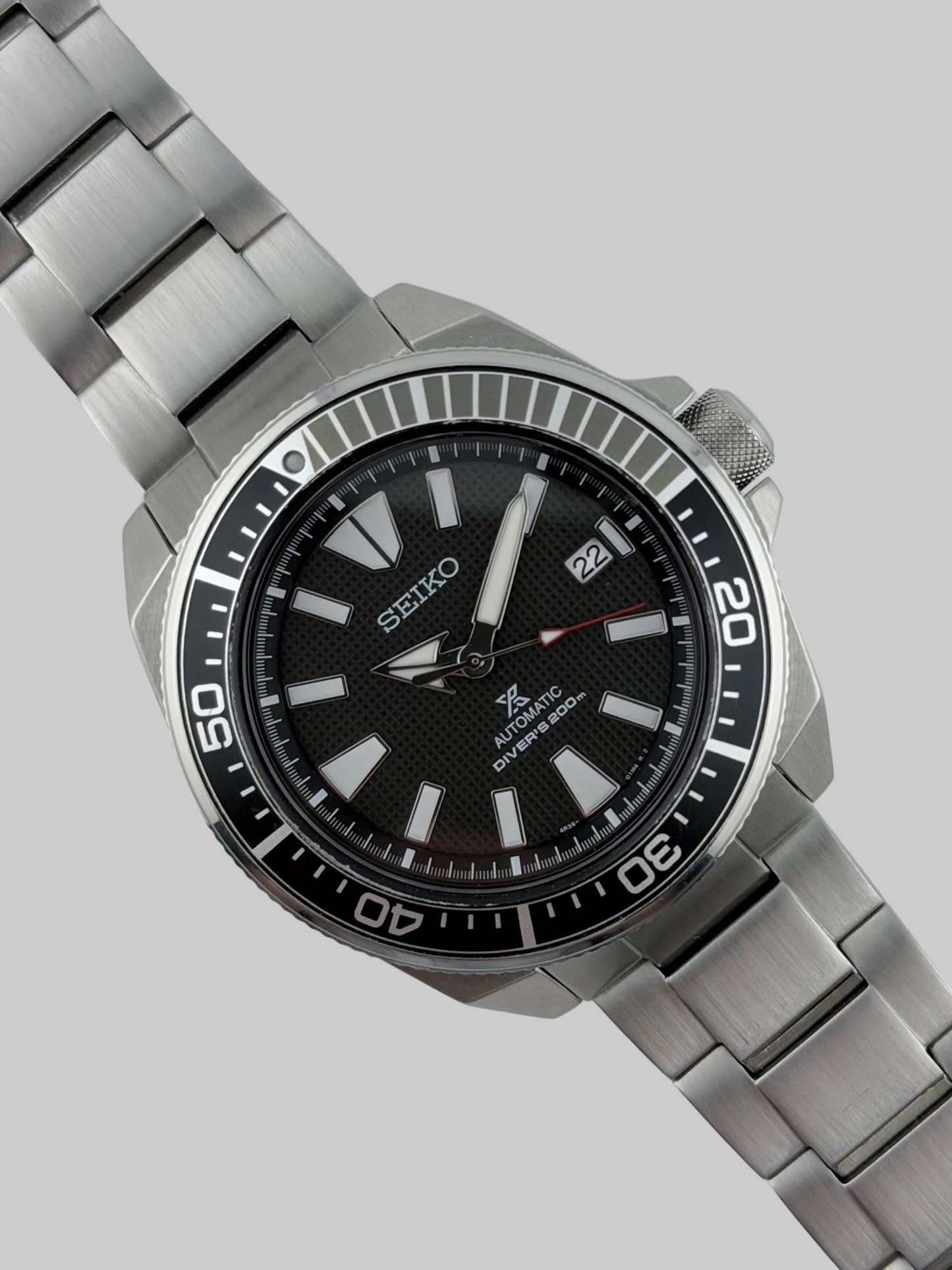 Seiko X Prospex Samurai Automatic Diver's 200m - 4R35-01V0 - Black Waffle Dial