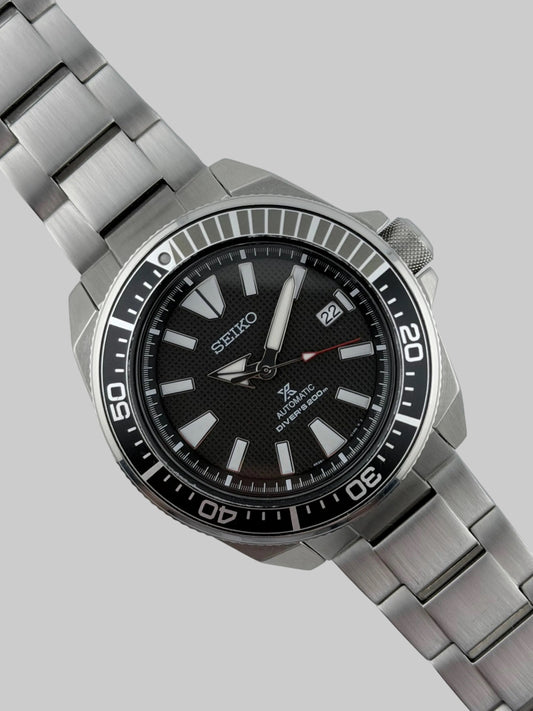 Seiko X Prospex Samurai Automatic Diver's 200m - 4R35-01V0 - Black Waffle Dial