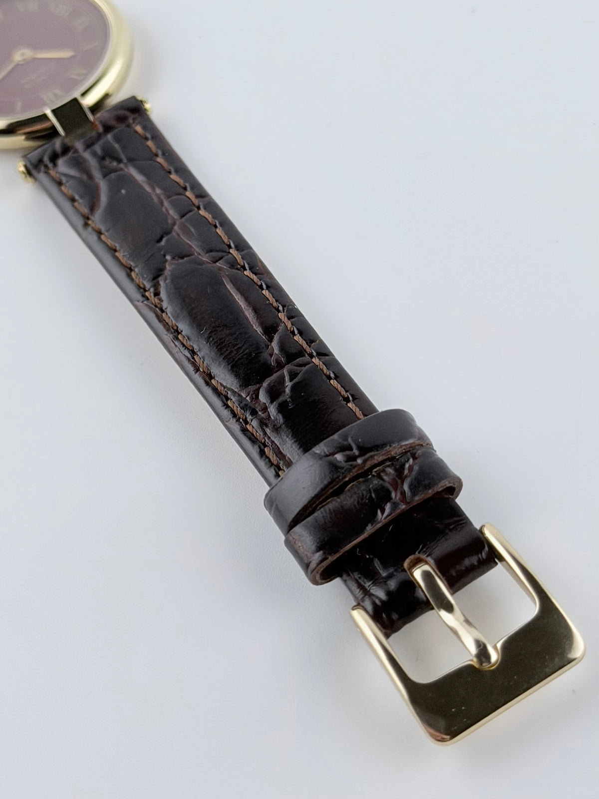 Cartier must de Vendome Quartz - 18 - Burgundy Roman Numeral Dial