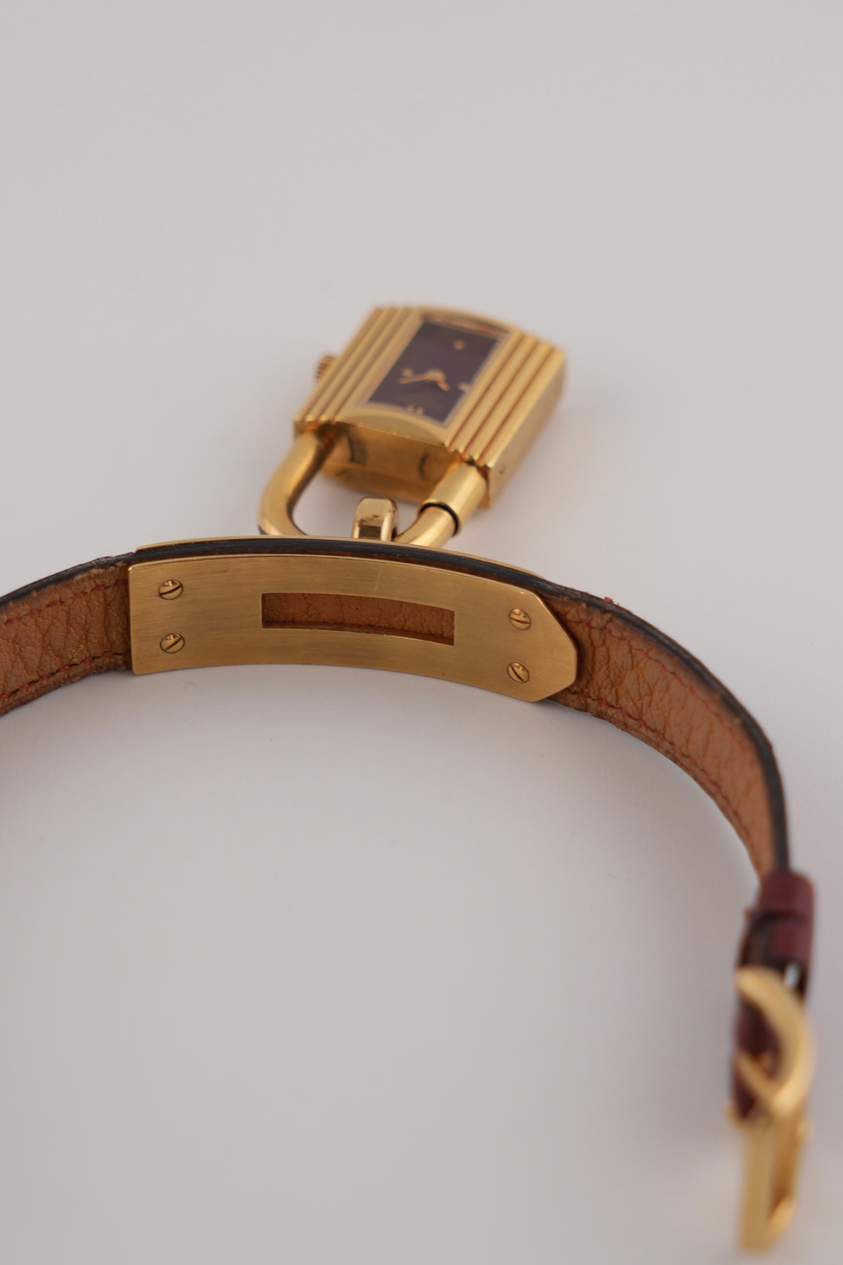 Hermes Paris Kelly Lock Watch -  Burgundy