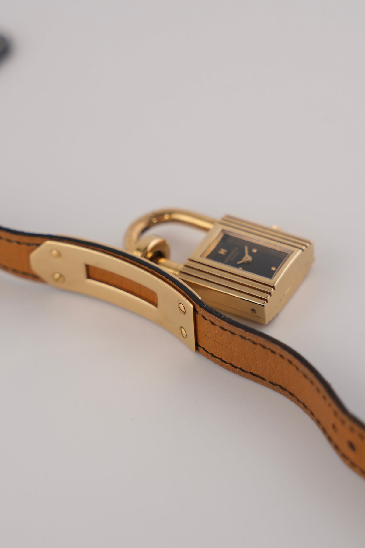 Hermes Paris Kelly Lock Watch - Black - Full Set!