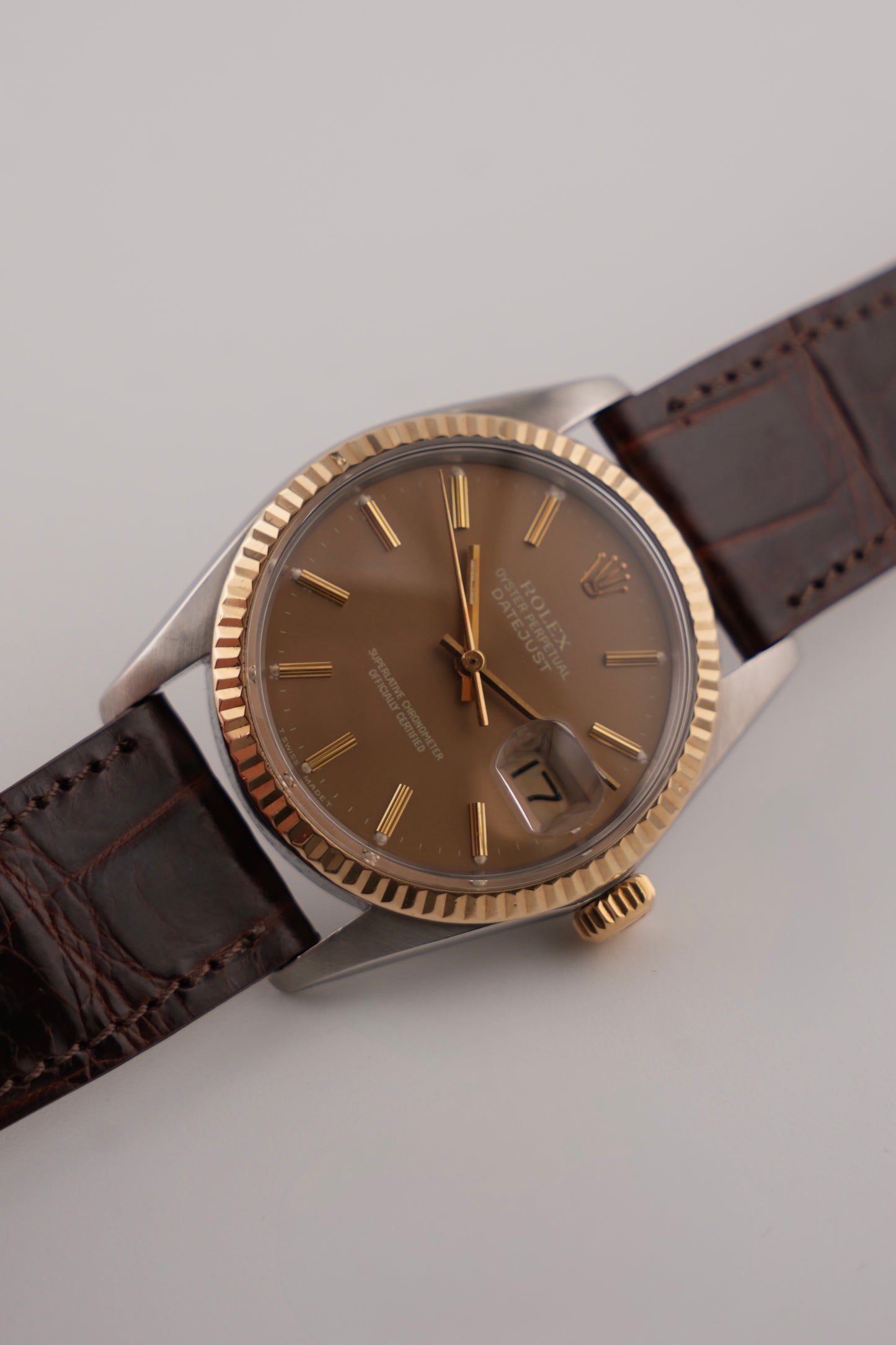 Rolex Datejust Oyster Perpetual 16013 - Two-Tone - Havana Dial - Exceptional Condition