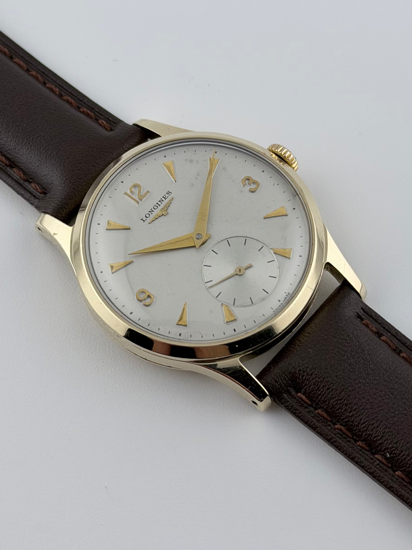Longines Manual Wind Sub Seconds 9ct Gold