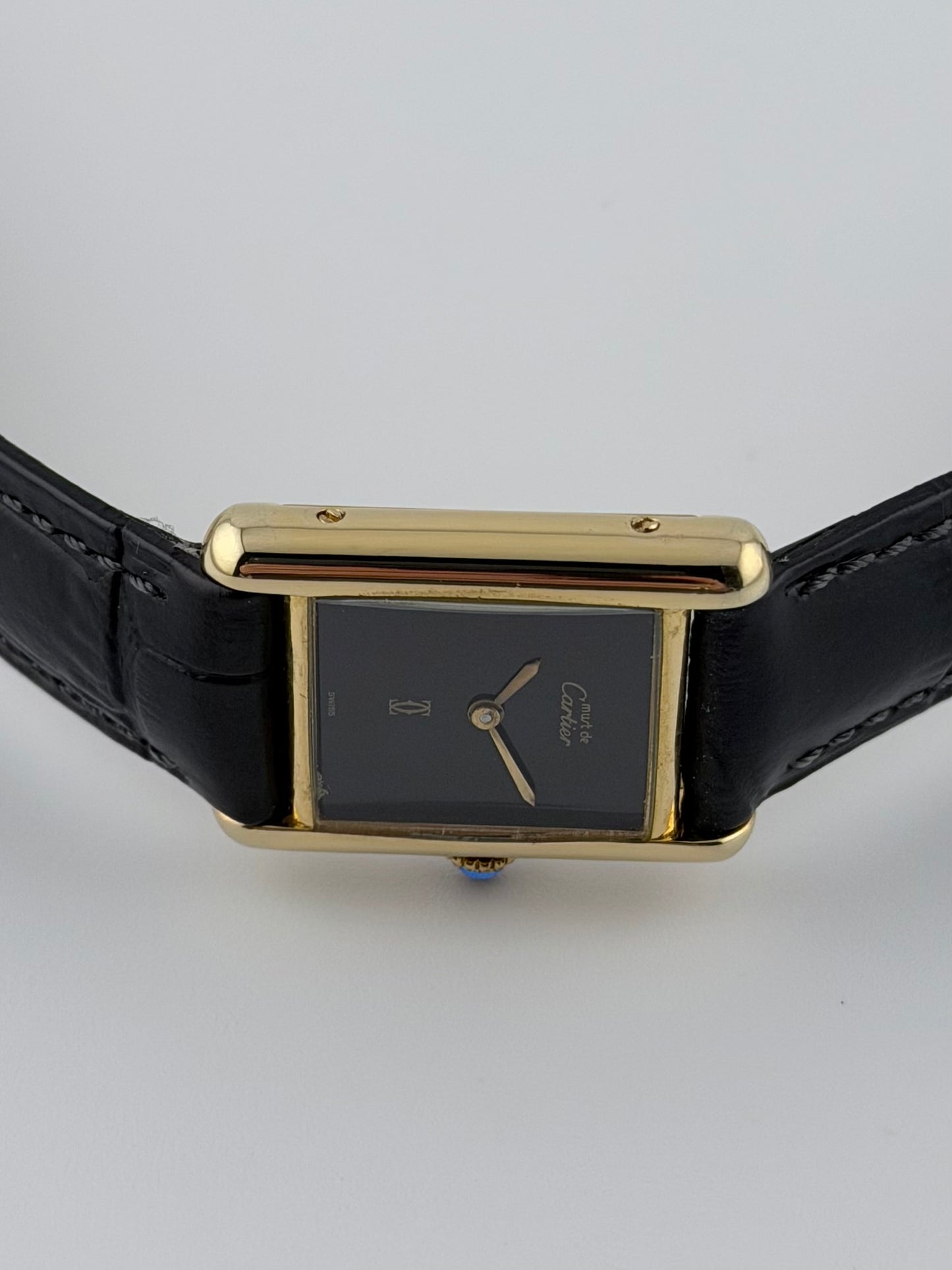 Cartier Must de Paris Tank Manual Wind - 3 - Black Dial - Ladies