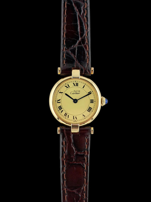 Cartier must de Vendome Quartz - 18 - Ivory Dial