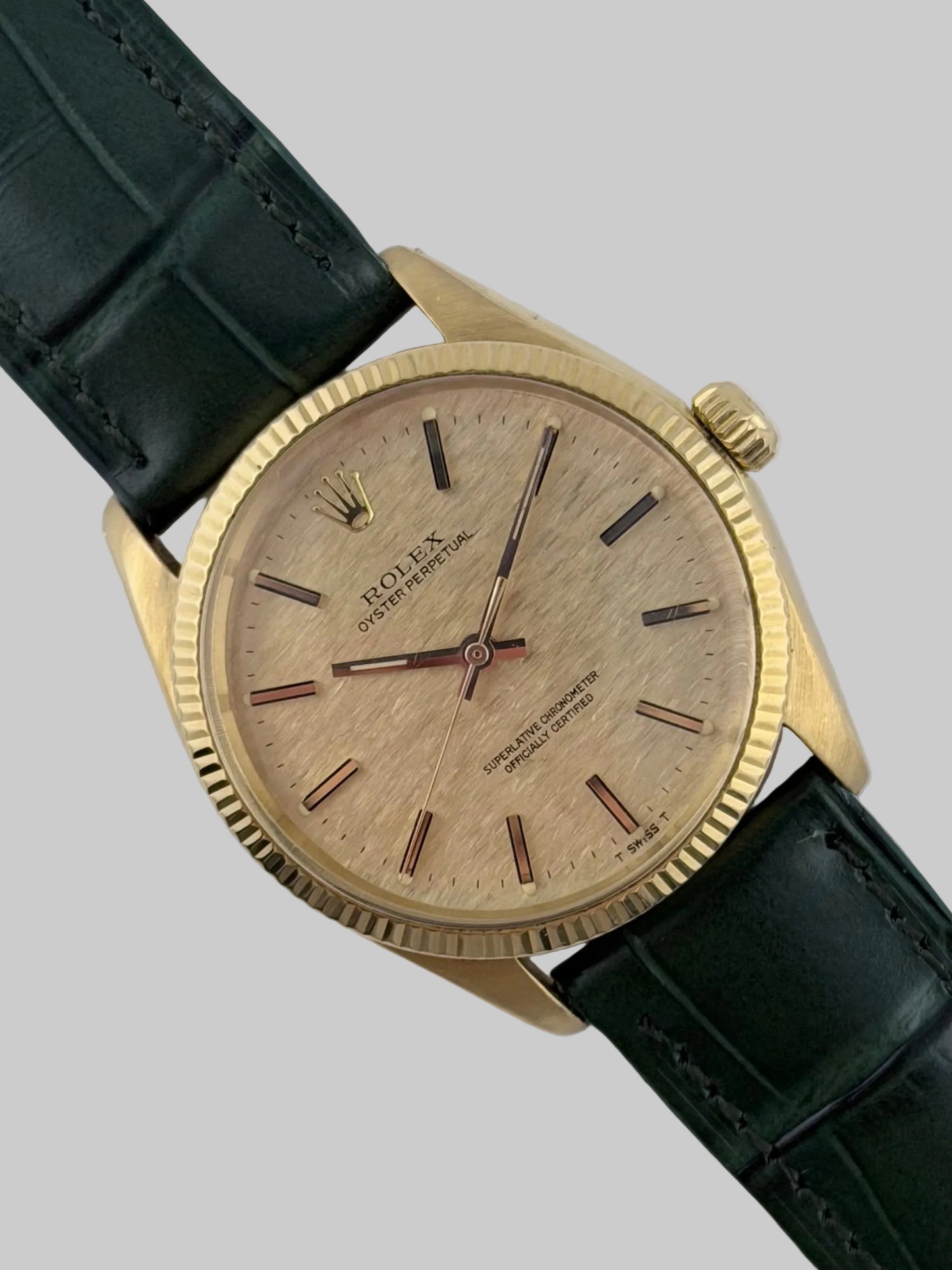 Rolex Oyster Perpetual Automatic - 1007 - 18kt Gold - Shantung Dial - Ultra Rare