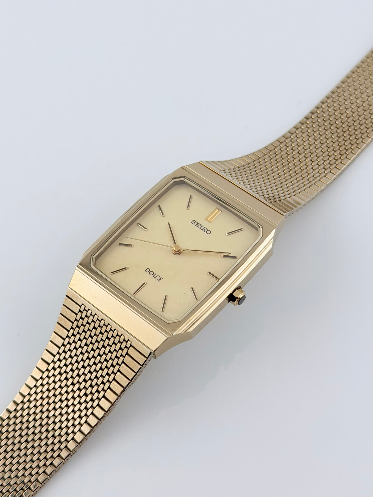 Seiko Dolce Exceline Tank Quartz Box and Tags! - 5E61-5AOO Near Mint!