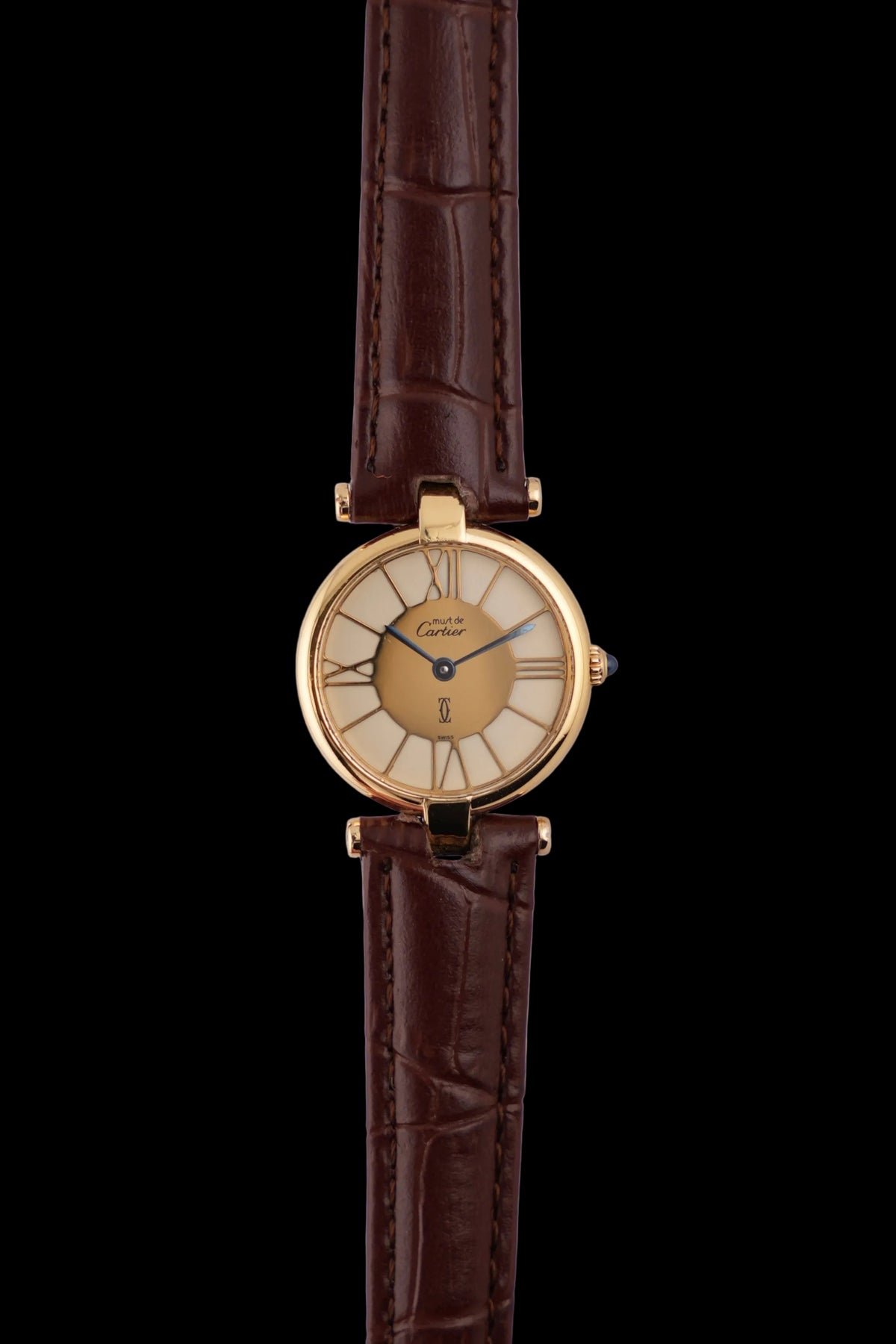 Cartier Must de Vendome Paris Quartz - 18 - Gold and Ivory Cloisonne Dial - Ladies