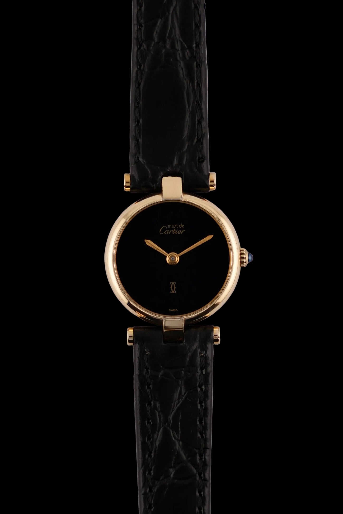 Cartier Must de Vendome Quartz - 18 - Black Dial - Ladies