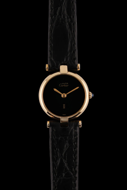Cartier Must de Vendome Quartz - 18 - Black Dial - Ladies