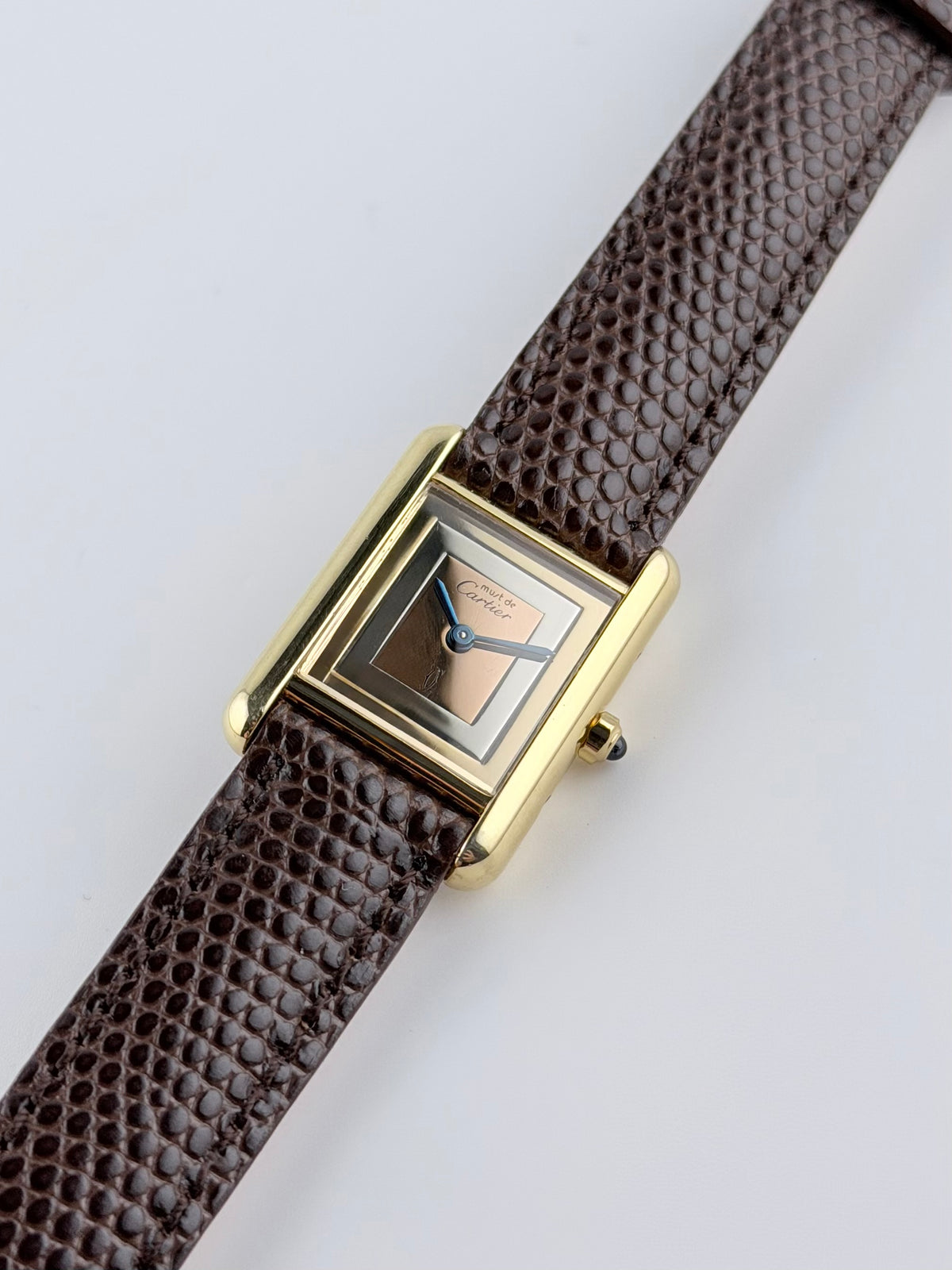Cartier Must de Paris Tank Quartz - 3-66001 -Trinity Dial - with Cartier pouch