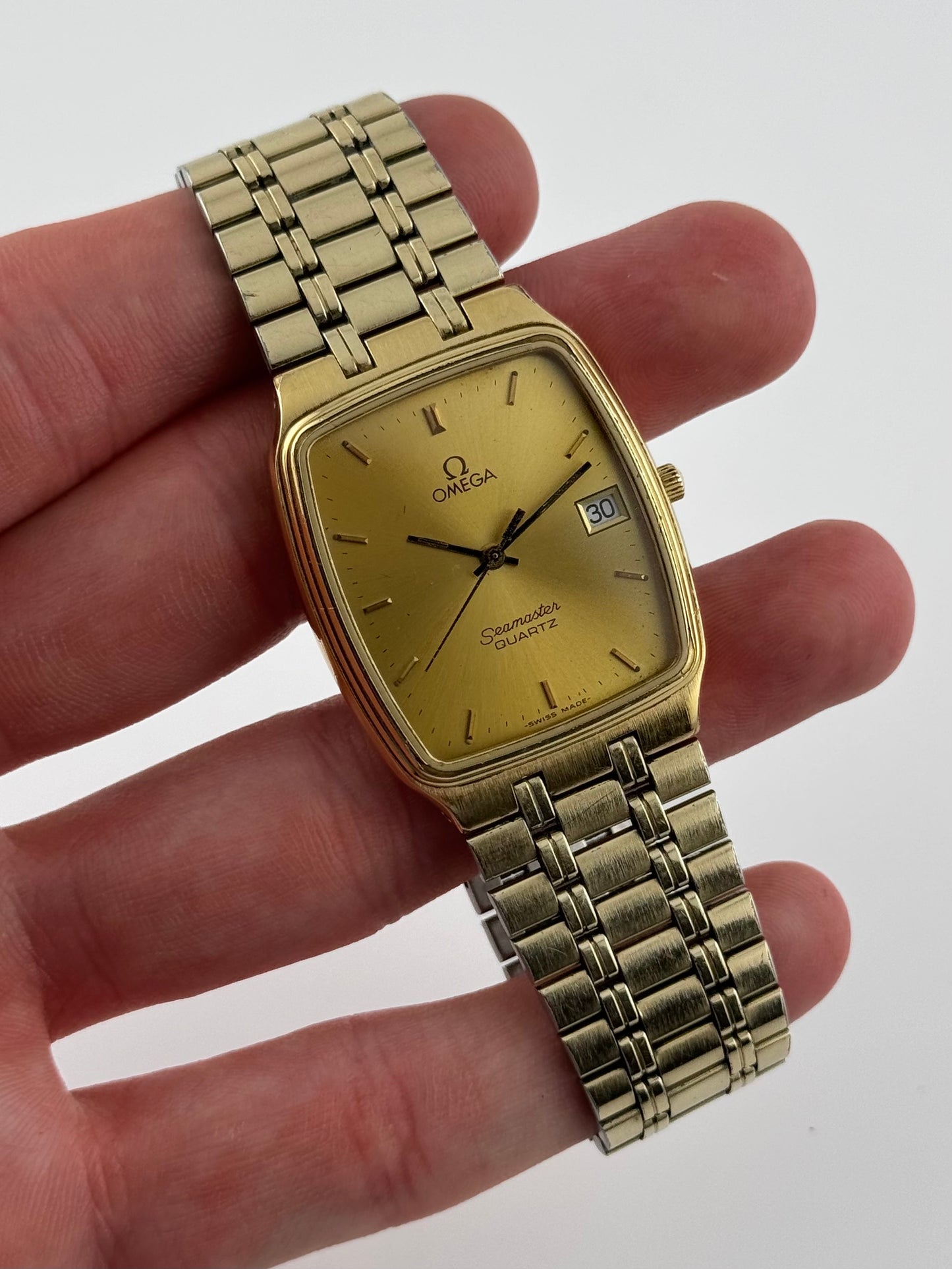 Omega Seamaster Tank Quartz Date - Original Bracelet - 196.0239