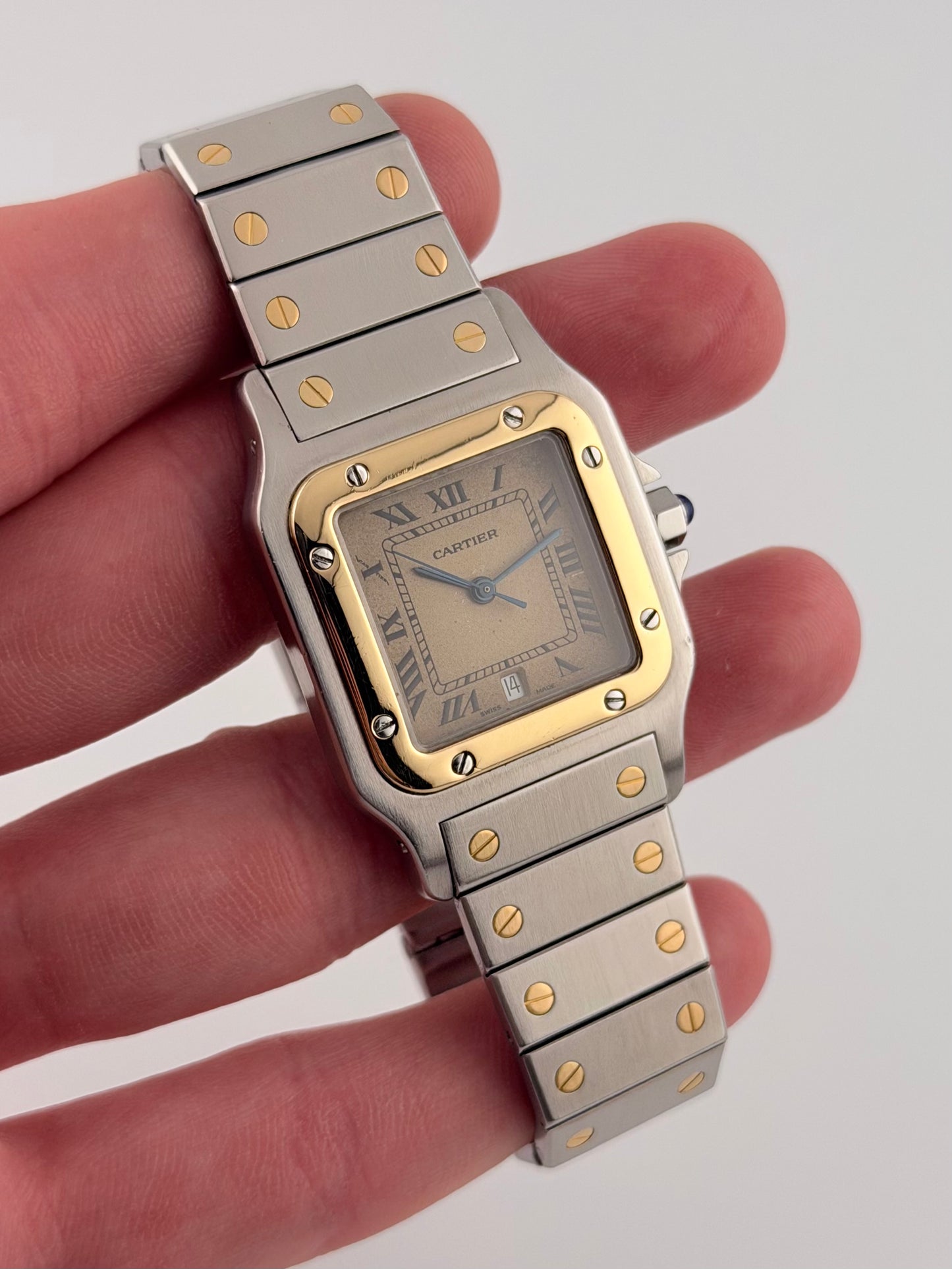 Cartier Santos Galbée Quartz Date – 187901 – Bi-Metal