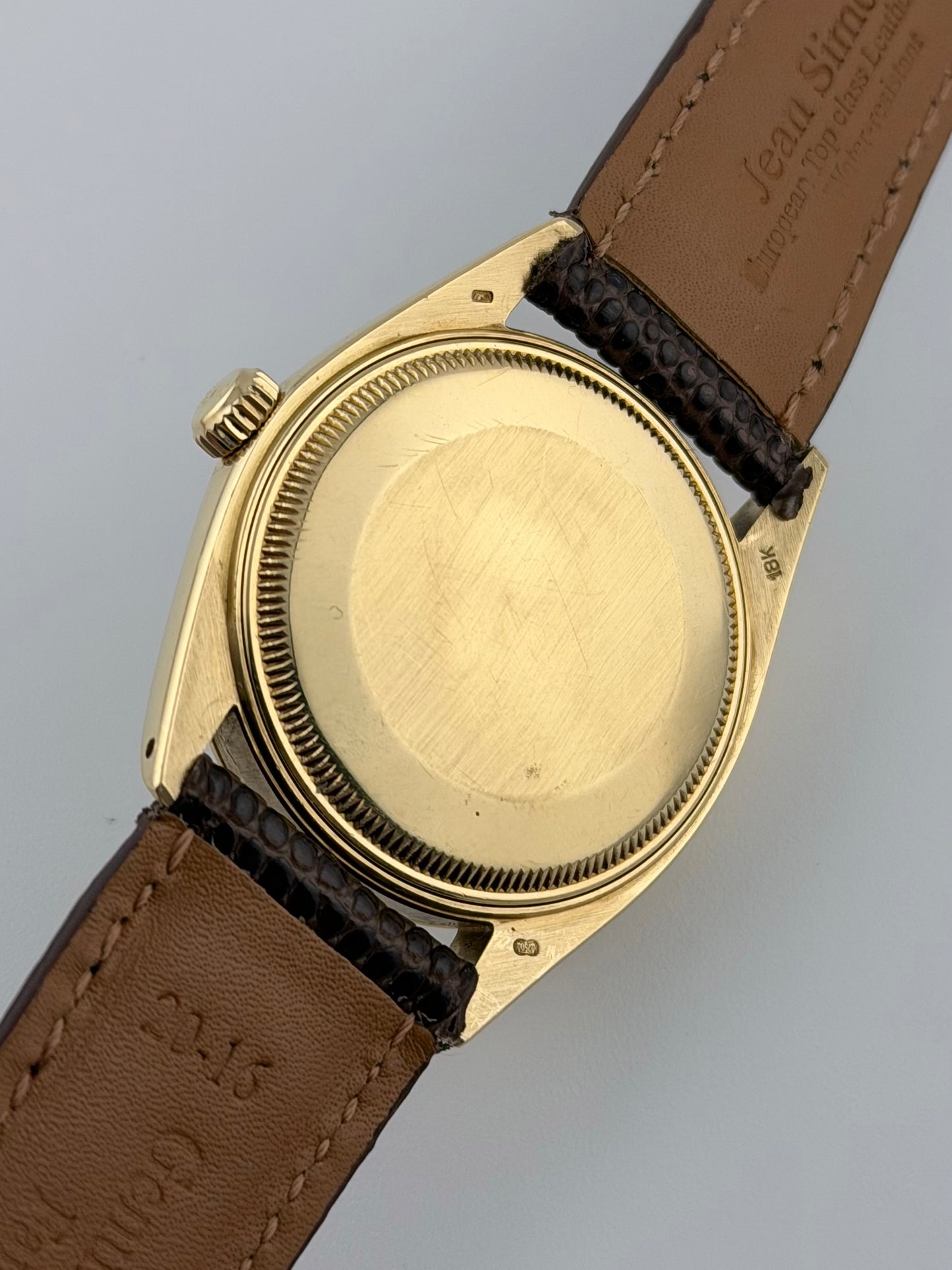 Rolex Oyster Perpetual Date Automatic 18kt Gold - 1500 - Rare Buckley Dial