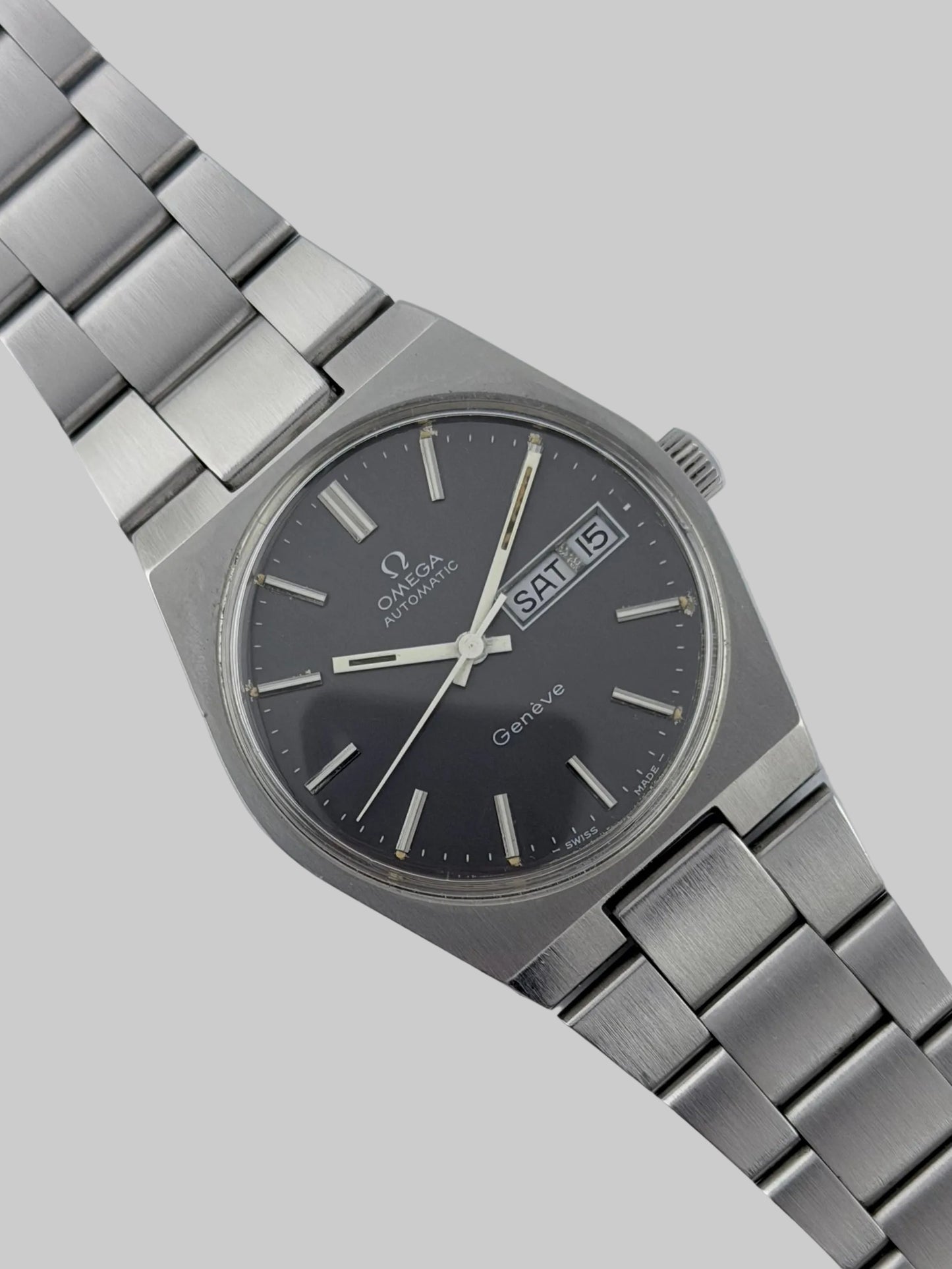 Omega Geneve Automatic Day-Date 166.0125 - Rare Grey Dial