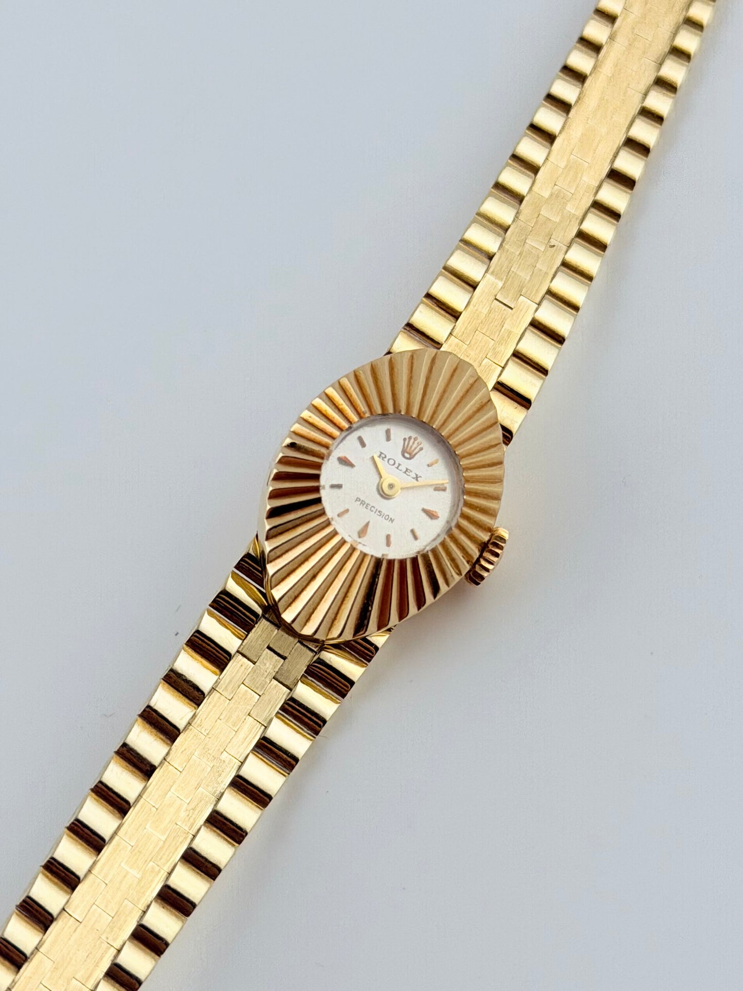 Rolex Precision Chameleon Ladies Cocktail Watch Manual Wind -18ct Solid Gold- Box with Straps