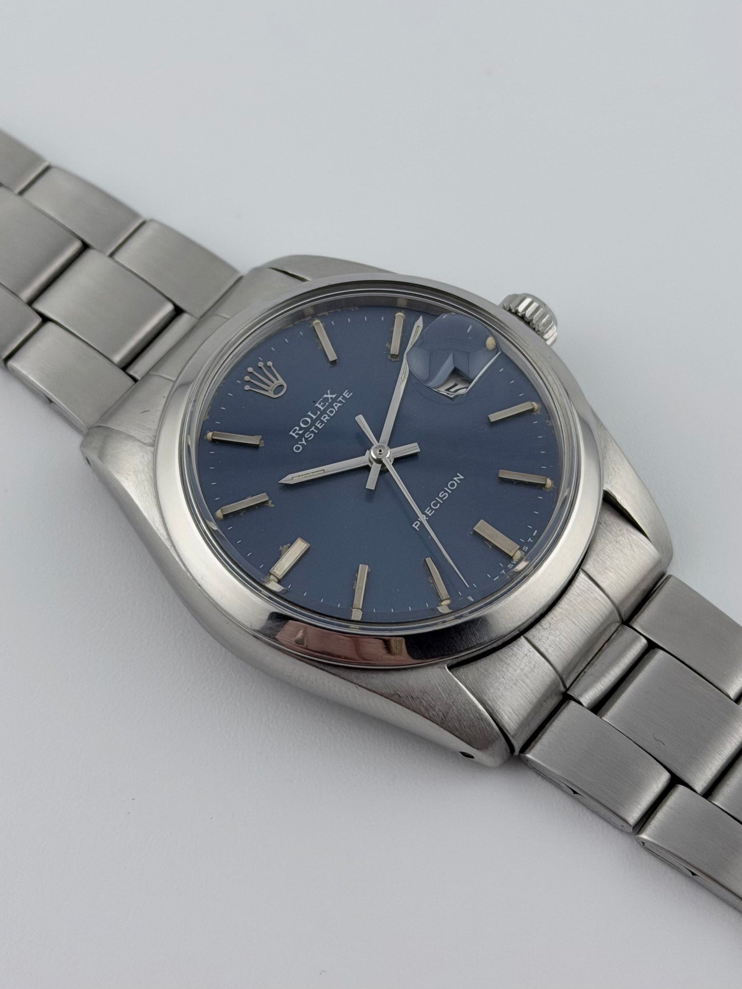 Rolex Oysterdate Precision Manual Wind - 6694 - Blue Sunburst Dial!