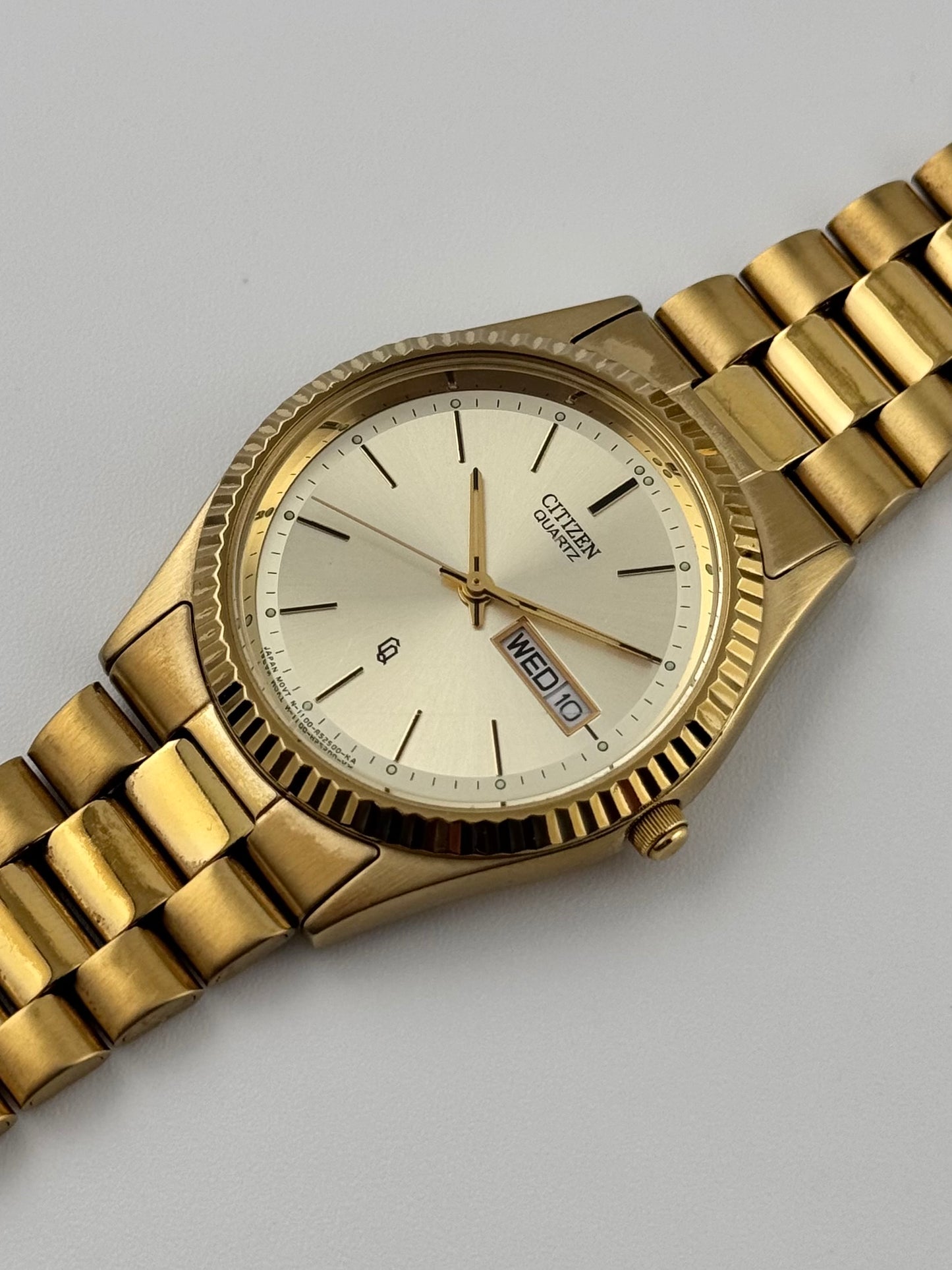 Citizen CQ Quartz Day-Date Sunburst Dial