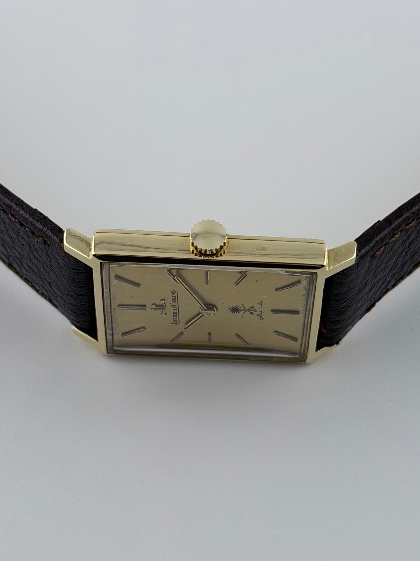 Jaeger LeCoultre Tank Manual Wind - 18ct Solid Gold - Papers - Rare - Royal Saudi Emblem