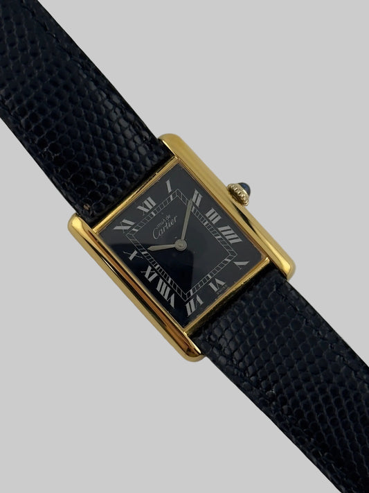 Cartier Must De Tank Manual Wind - 6 - Black Dial
