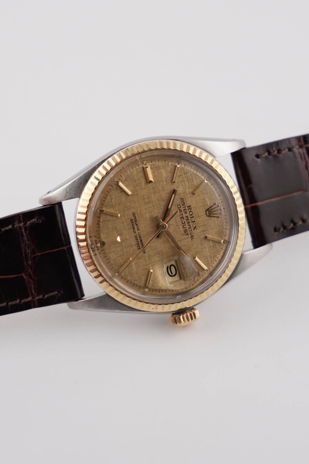 Rolex Datejust Oyster Perpetual 1601 Automatic - Two-Tone 18ct bezel - Linen Dial