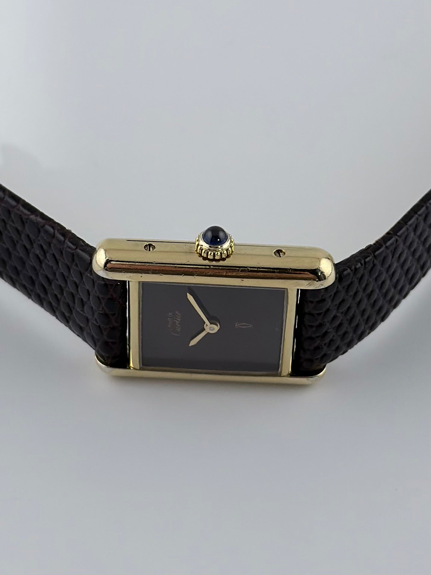 Cartier Must de Tank - 3 - Manual Wind - "Wood" Dial - Original Box - Ladies