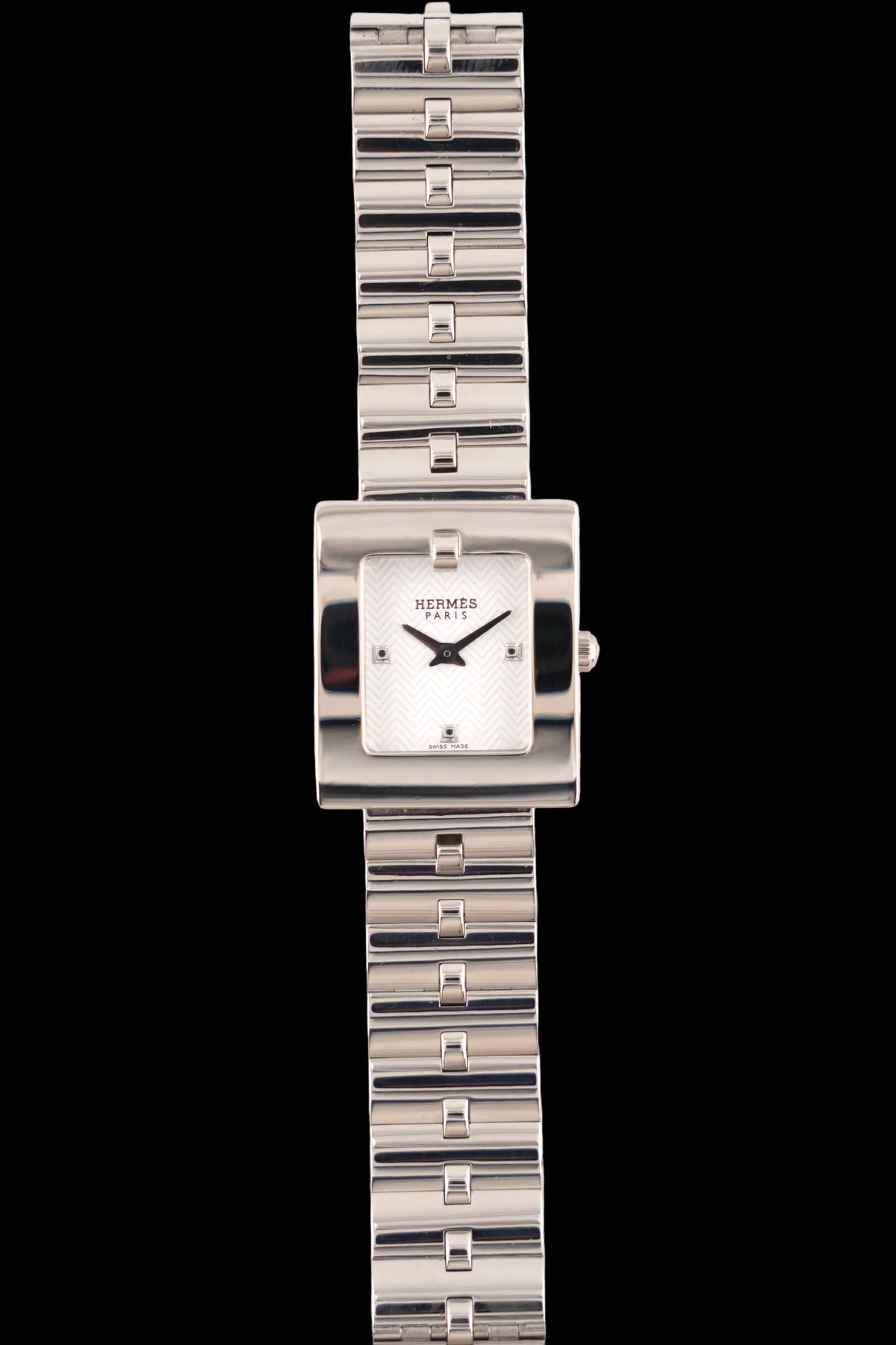 Hermes Paris Belt BE1.110 - White Chevron Dial - near mint