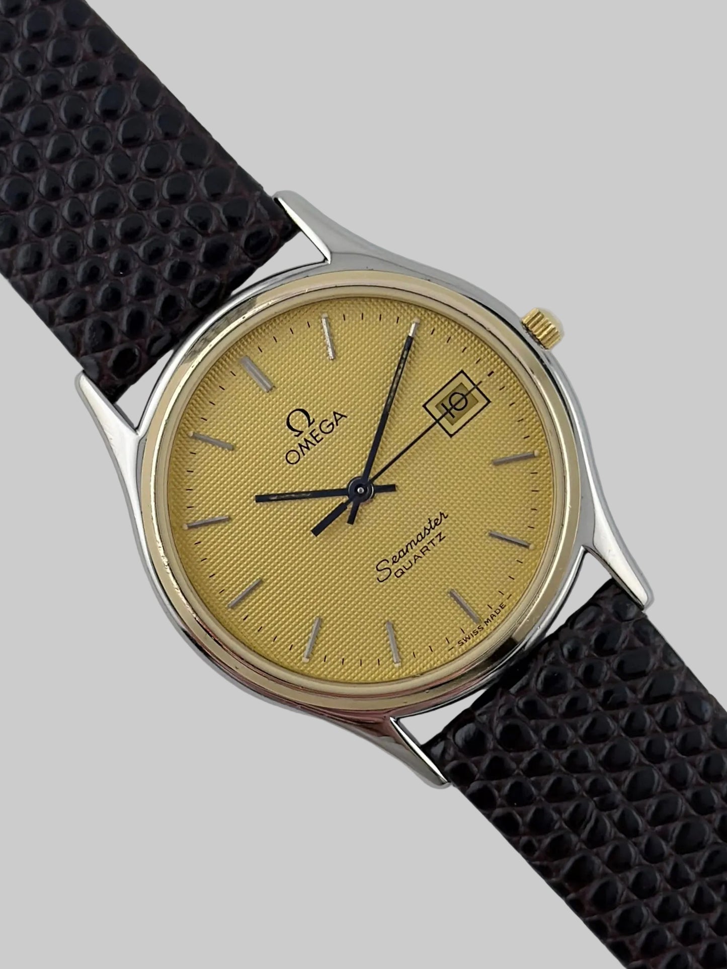 Omega Seamaster Quartz 196.0251 Date - Hobnail Dial