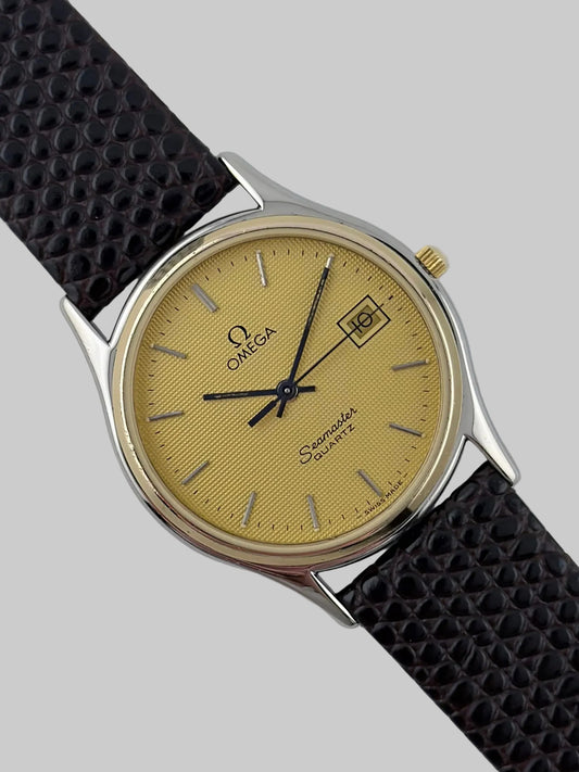 Omega Seamaster Quartz 196.0251 Date - Hobnail Dial