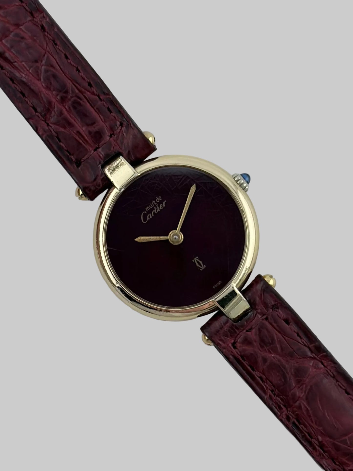 Cartier Must de Vendome Quartz - 18 - Burgundy Dial