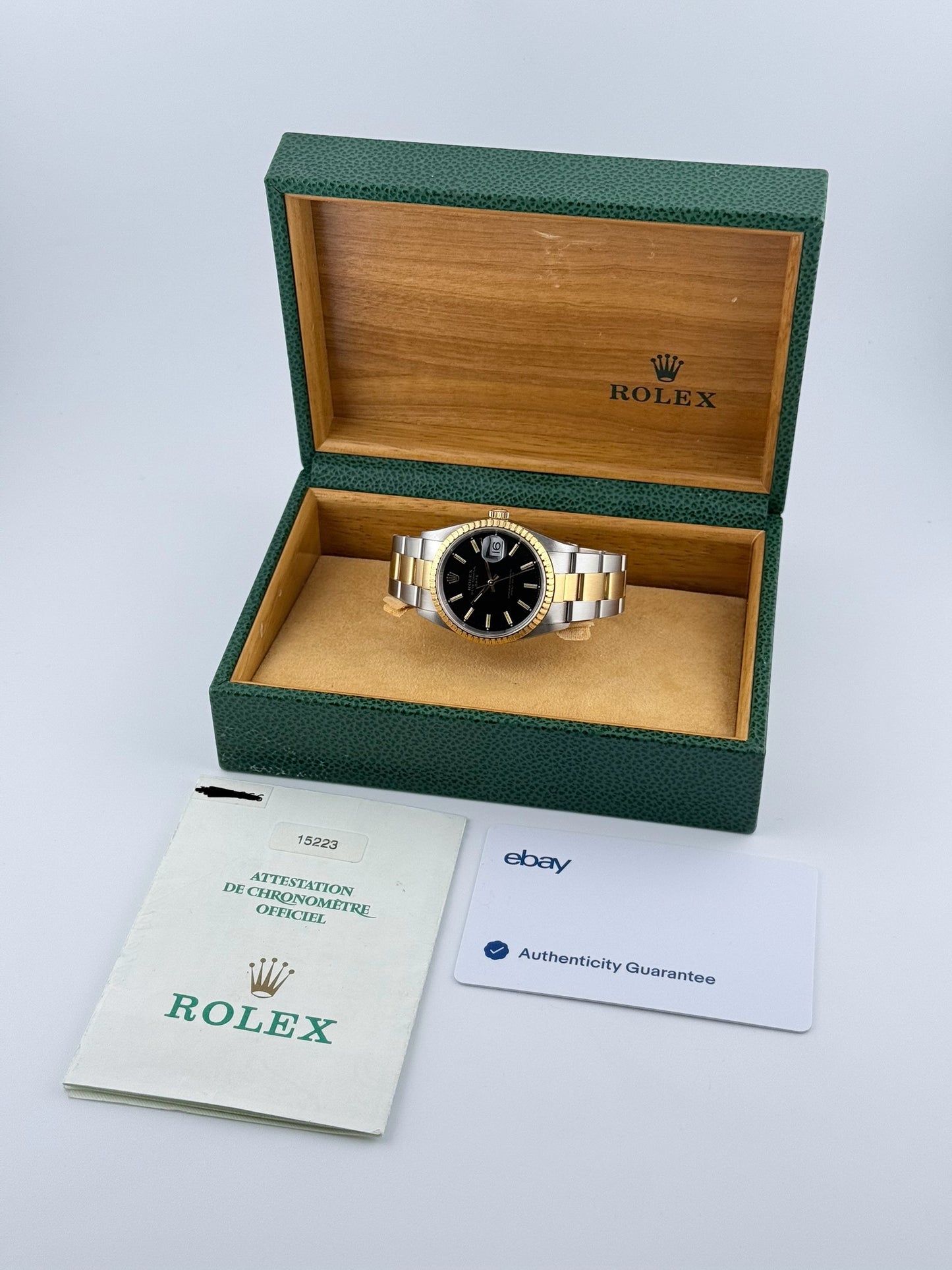 Rolex Oyster Perpetual Date - Two-Tone - 15233 - Box and Papers