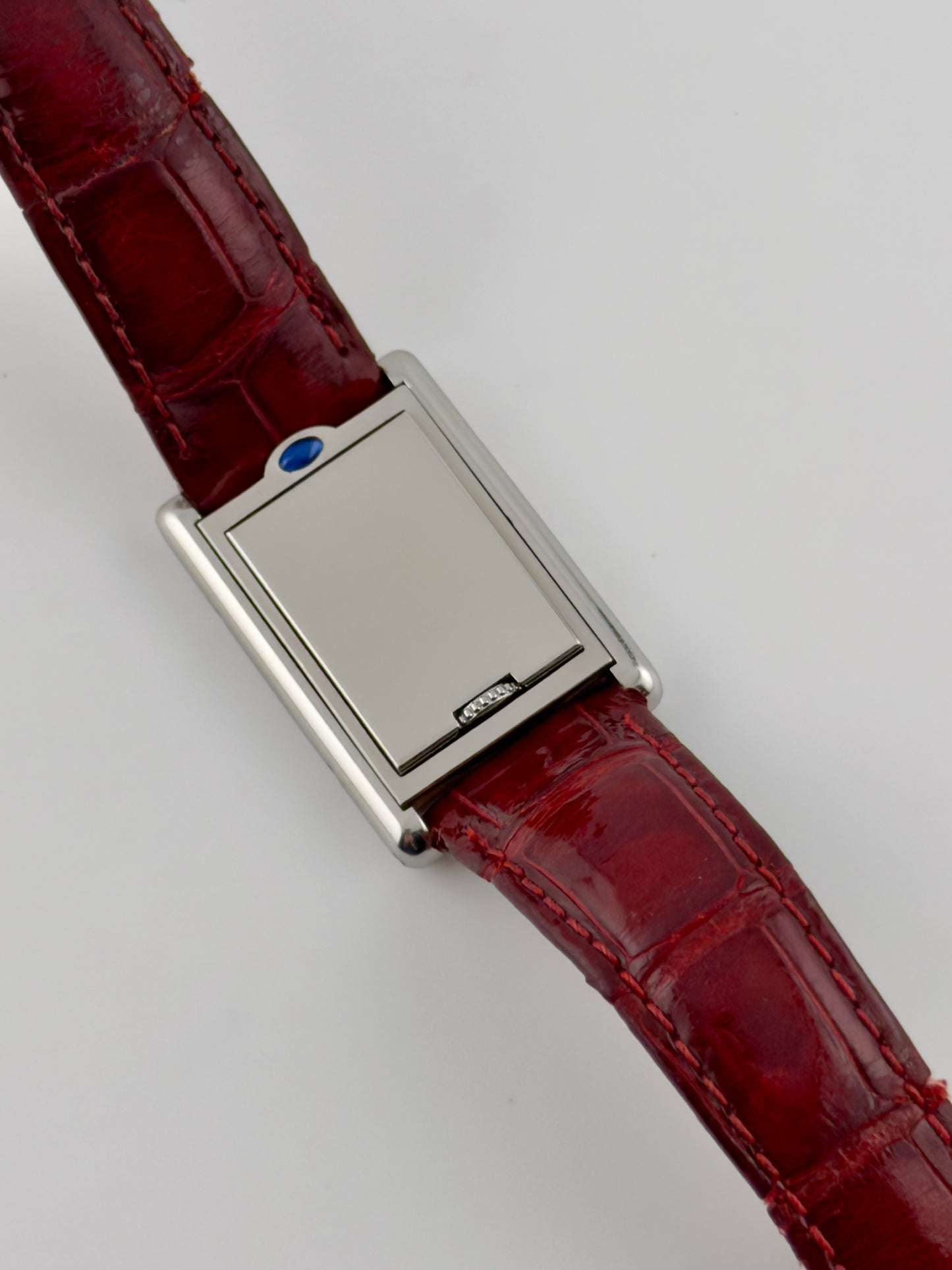 Cartier Basculante Tank 2386 - Rare "Windmill" White Arabic Dial - Unisex