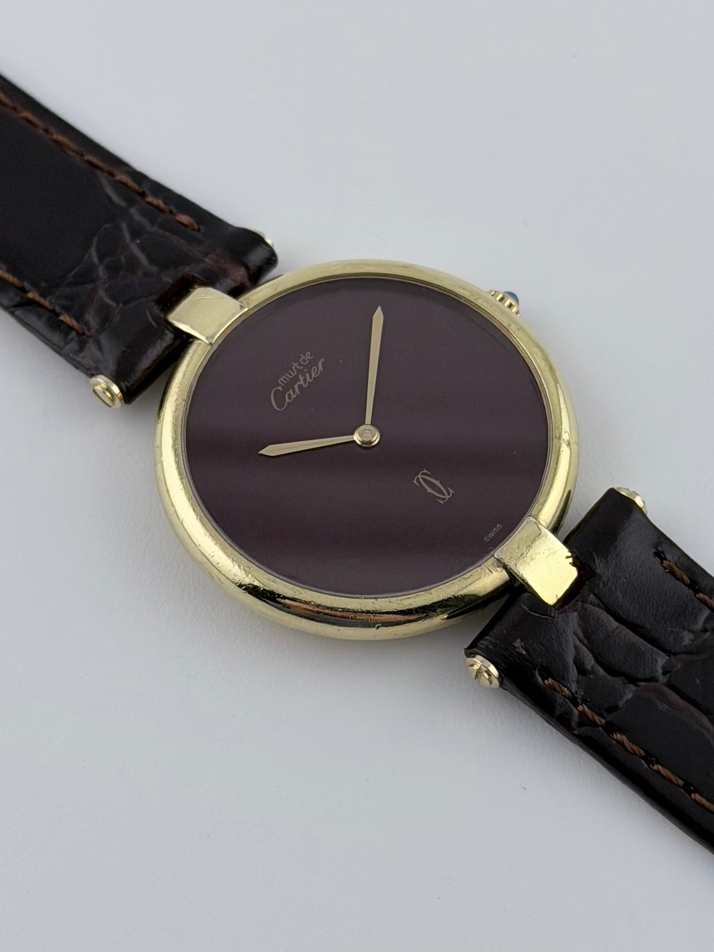 Cartier Must De Vendome Quartz - 17 - Burgundy Dial