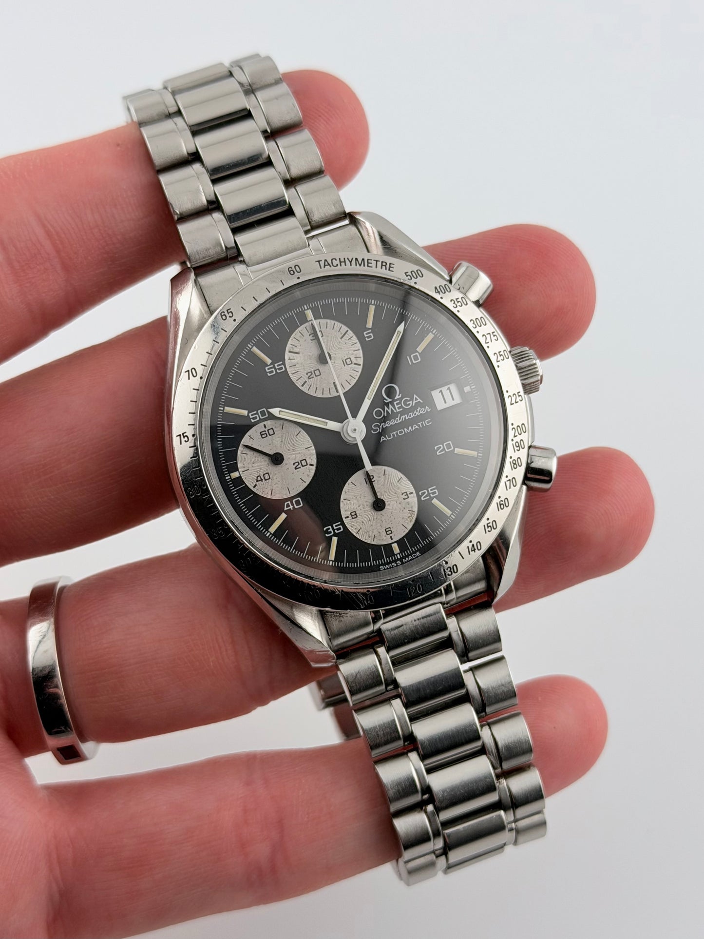 Omega Speedmaster Automatic Date - 175.0043 - Rare Reverse Panda Dial