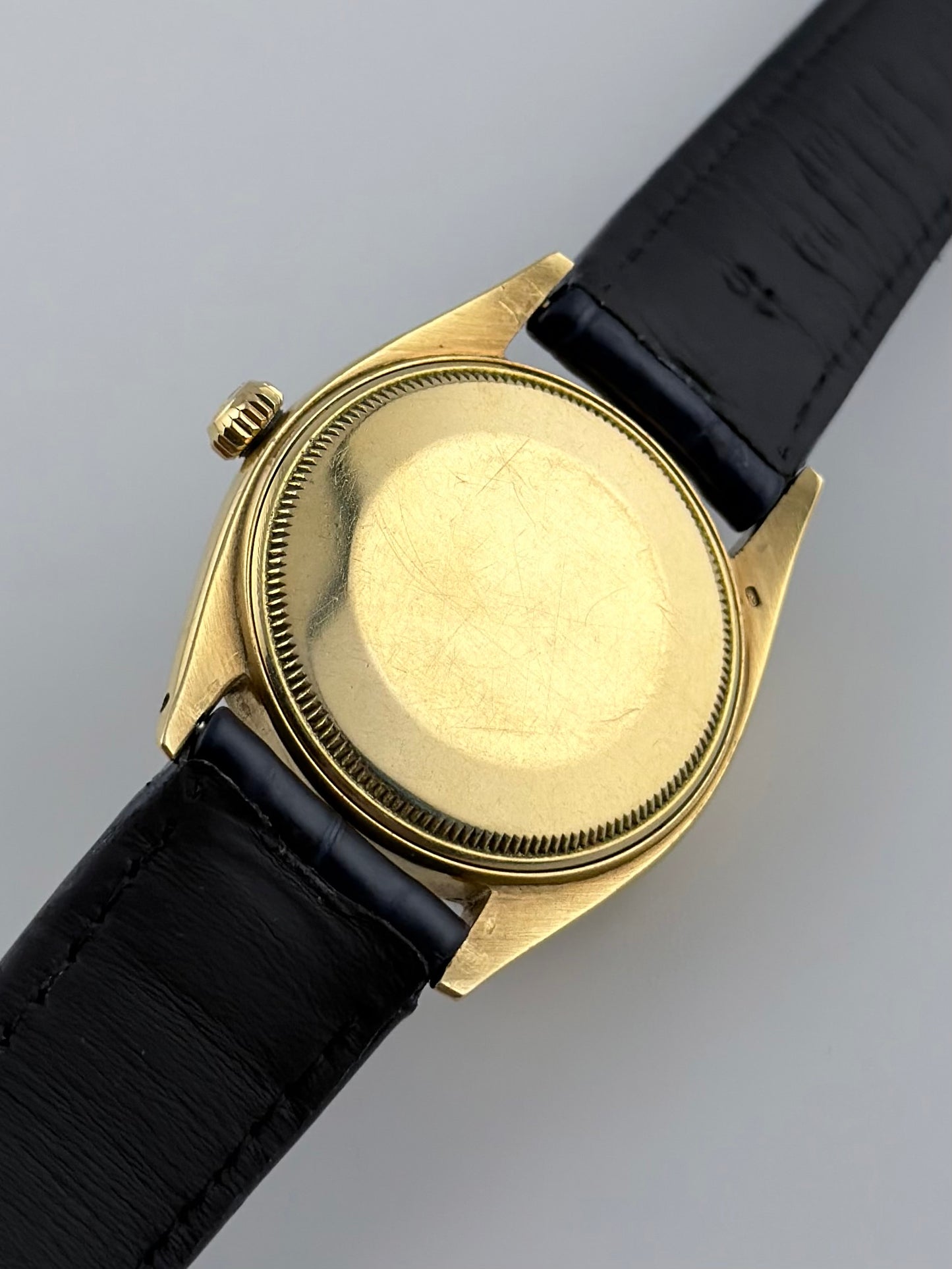 Rolex Oyster Perpetual Date Automatic - 1503 - Ultra Rare Blue Shantung Dial - Solid 18k Gold