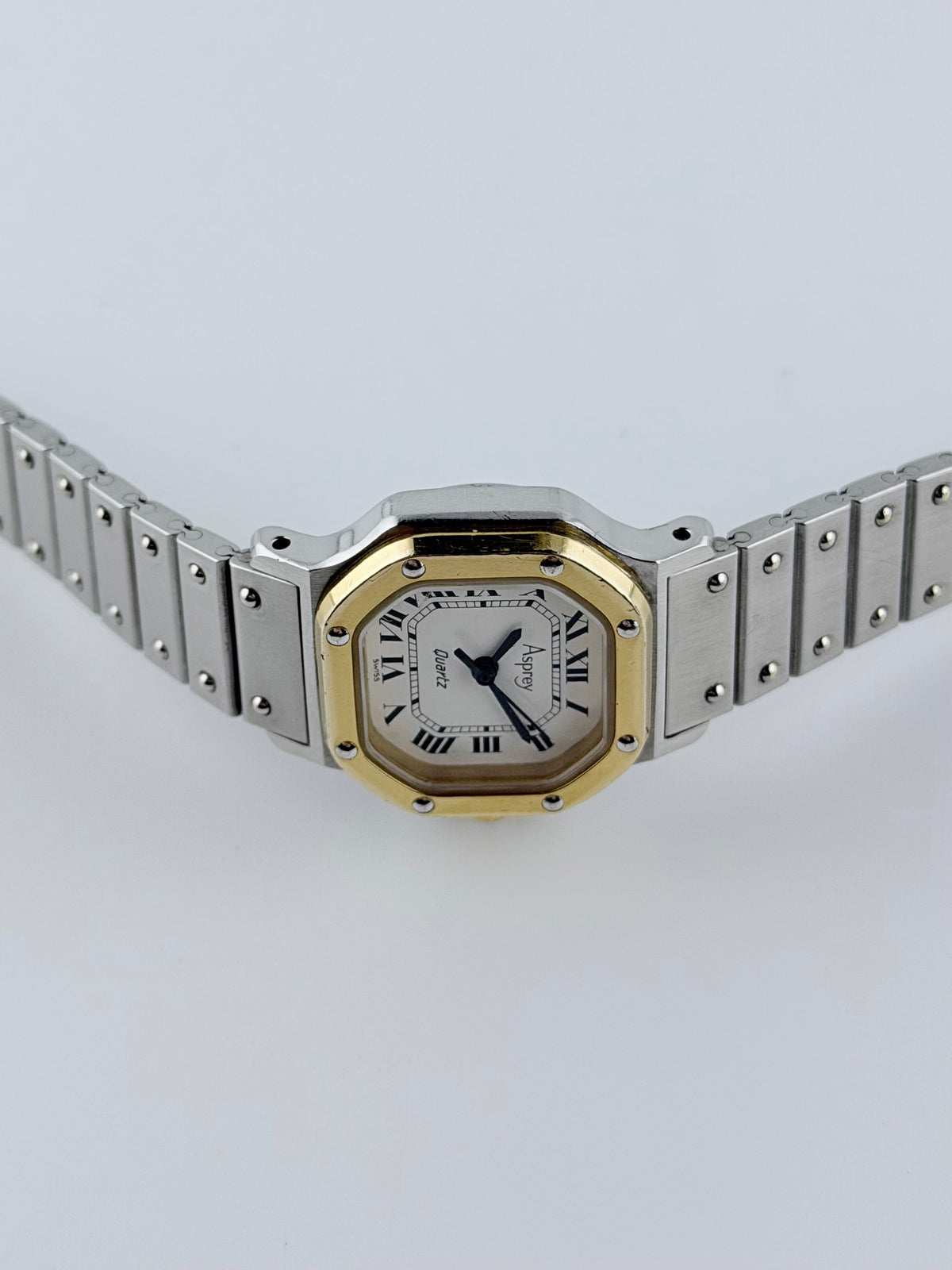 Asprey Quartz "Santos" Octagon - Two-tone - 554 - Ladies