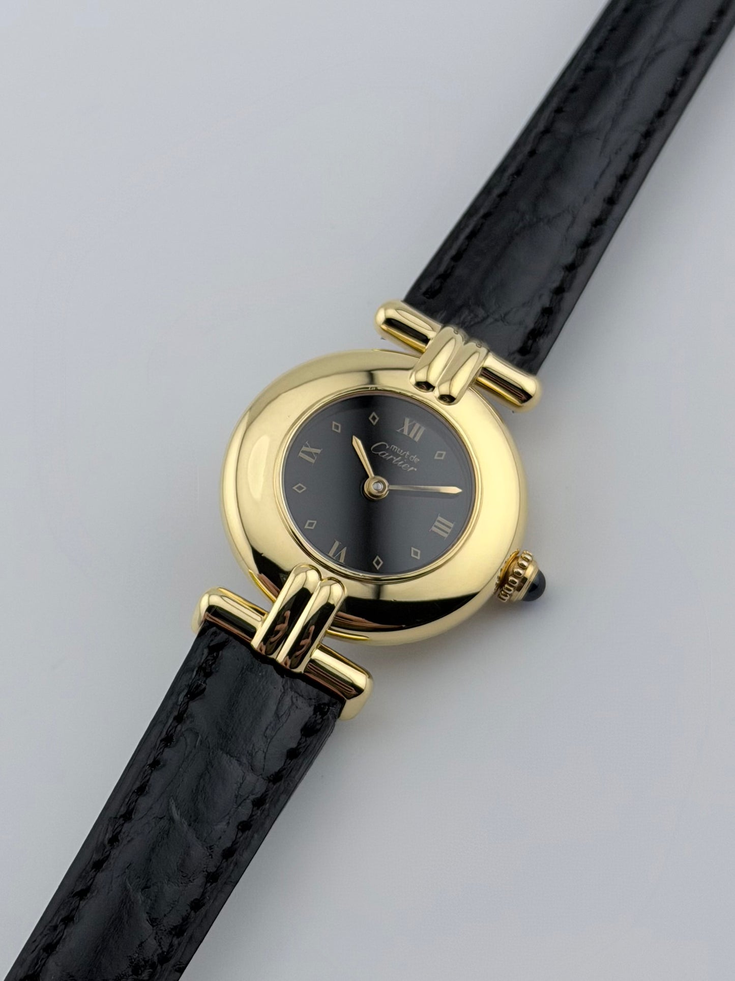 Near Mint! Cartier must de Colisee Quartz - 590002 - Ladies - Onyx Dial