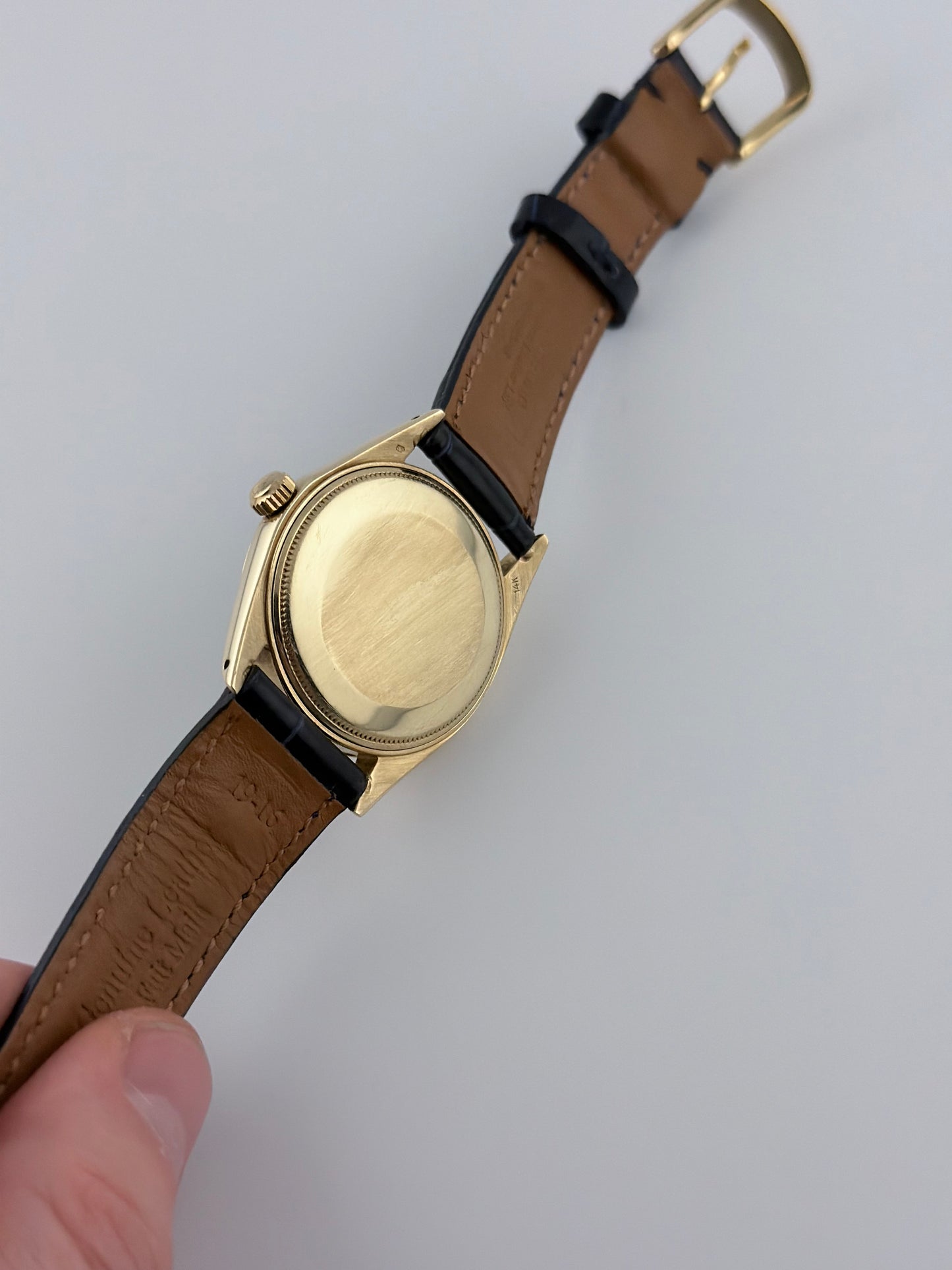 Rolex Oyster Perpetual Date Automatic - 1503 - Solid 14kt Gold - Rare Blue Dial