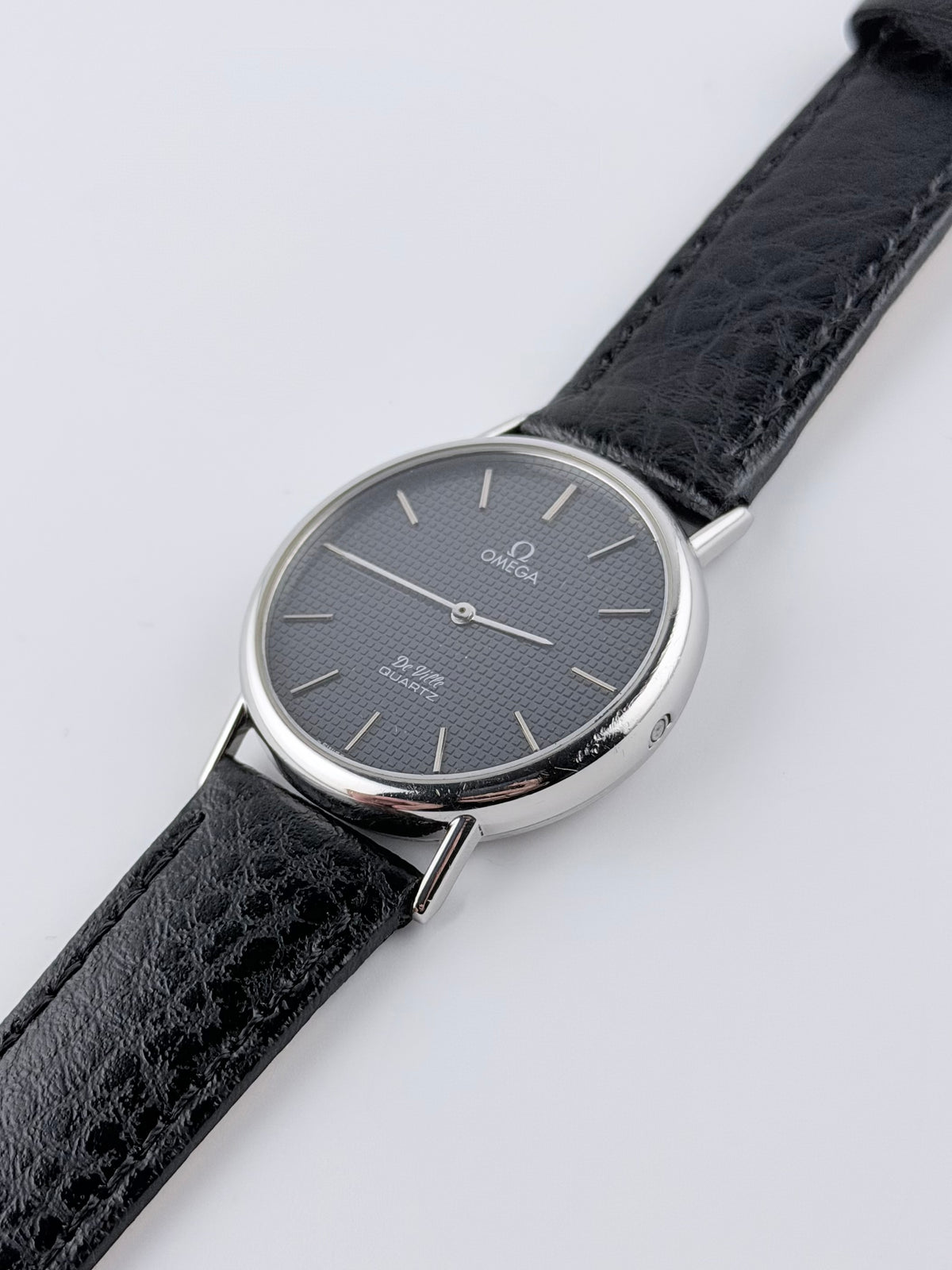 Omega De Ville Quartz 191.0092 Grey Waffle Dial