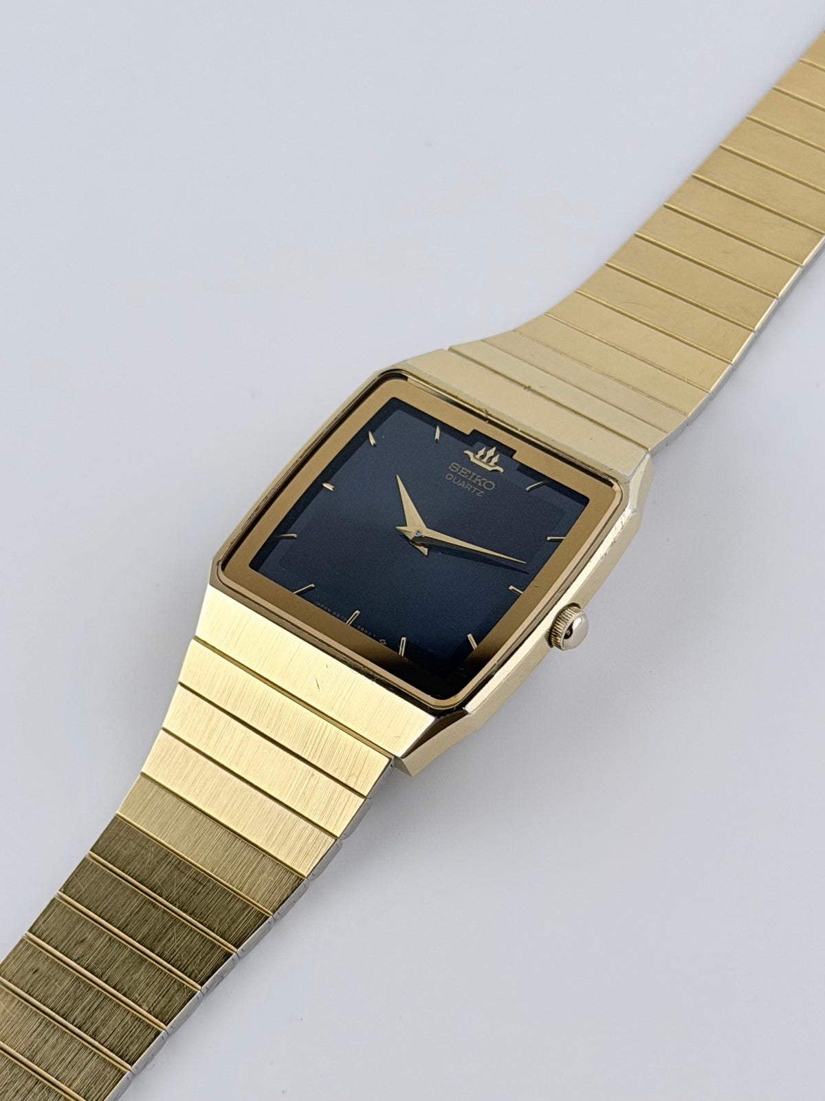 Seiko Tank Quartz Galaxy blue dial! - 6530-5520