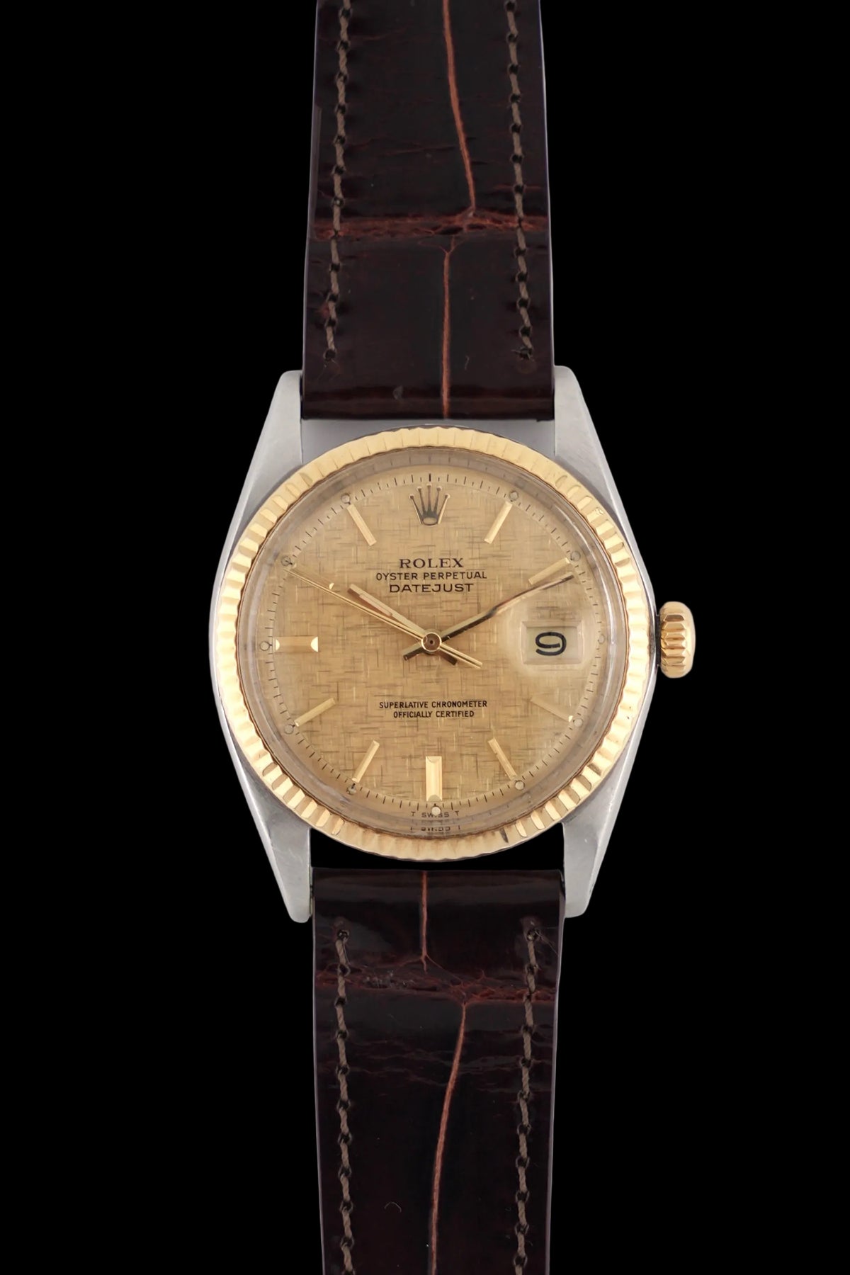 Rolex Datejust Oyster Perpetual 1601 Automatic - Two-Tone 18ct bezel - Linen Dial