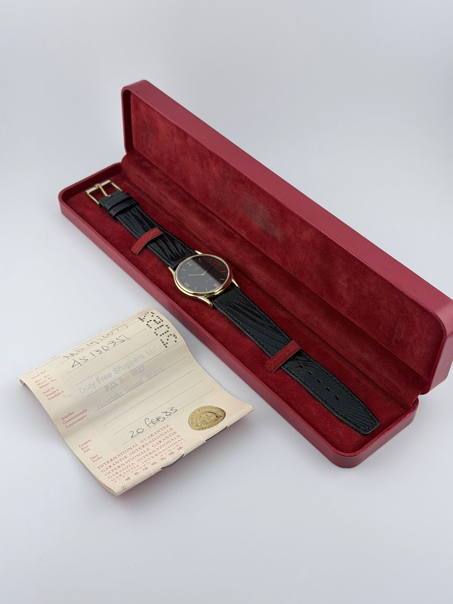 Omega De Ville Quartz 191.0077.1 - Box and Papers