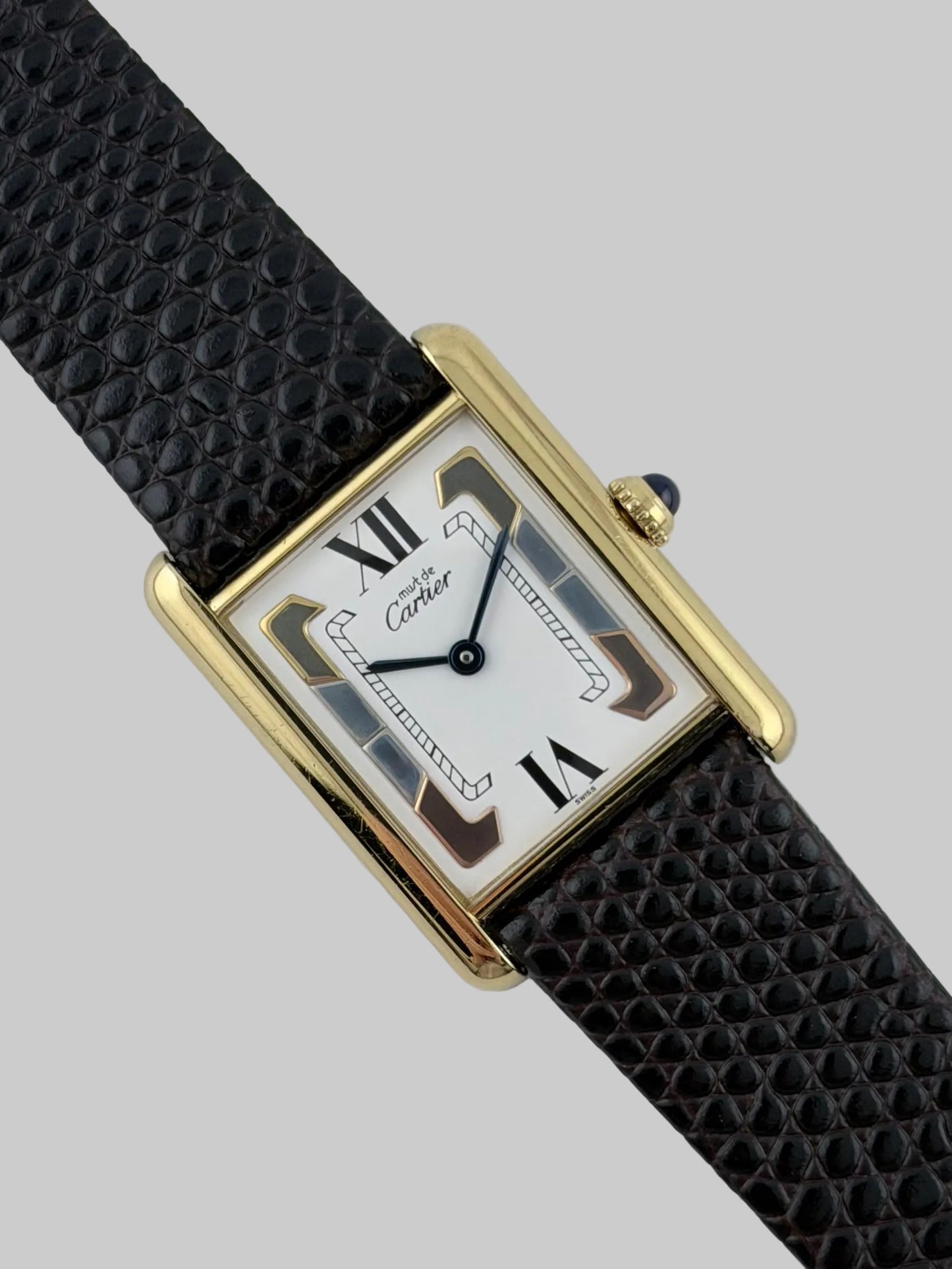 Cartier Must De Paris Vermeil Tank Quartz - 590005 Trinity Dial - Original Box