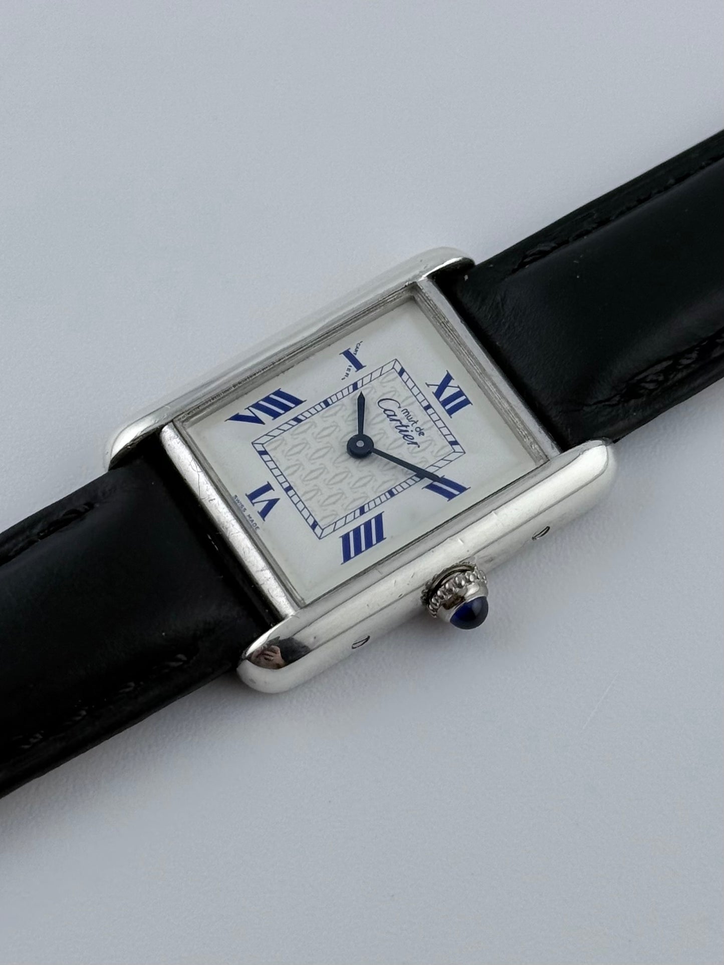 Cartier Must de Cartier Tank Quartz - 2416 - Rare Dial - Sterling Silver