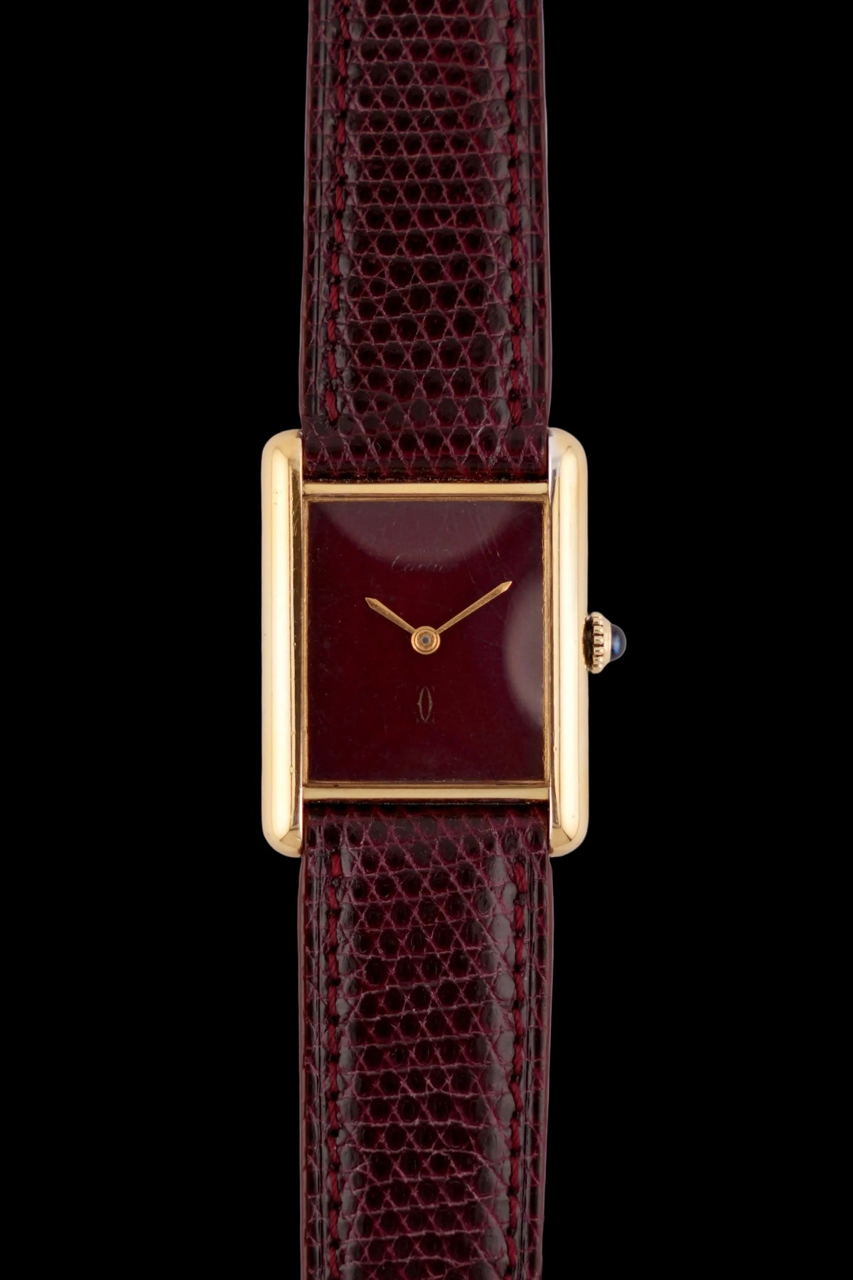 Cartier Must De Tank Paris Manual Wind - 6 LM - Burgundy Dial