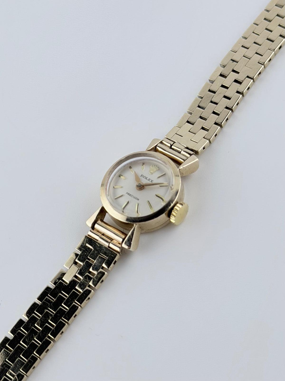 Rolex Precision Ladies Cocktail Watch Manual Wind - 1961 - Solid 9ct Gold - Gold Bracelet - Boxed