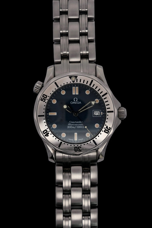 Omega Seamaster 300m Quartz Dive Watch - 168.1502 - Blue Wave Dial