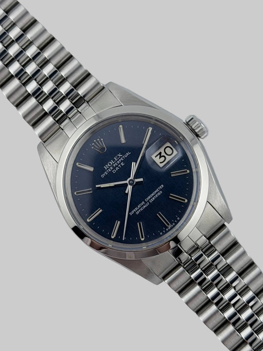 Rolex Oyster Perpetual Date Automatic - 1500 - Rare Blue Linen Dial
