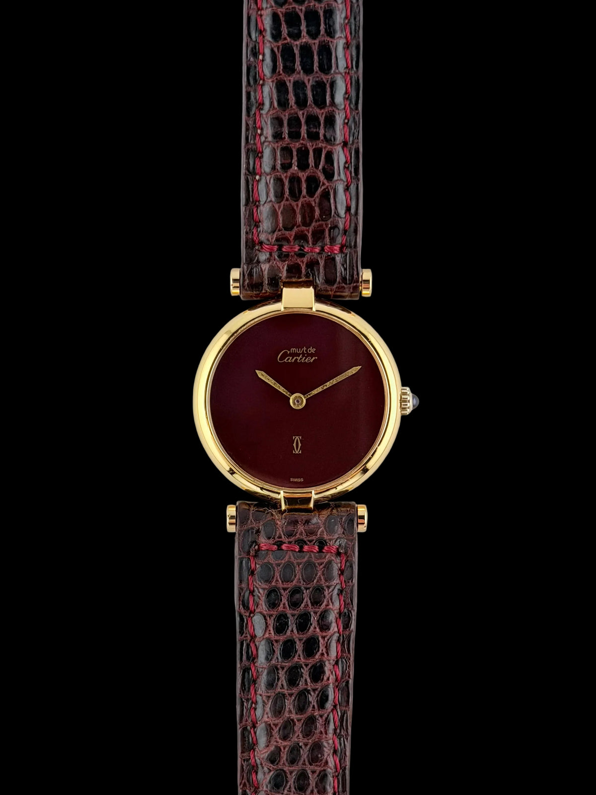 Cartier Must de Cartier Vendome Quartz - 18 - Burgundy Dial
