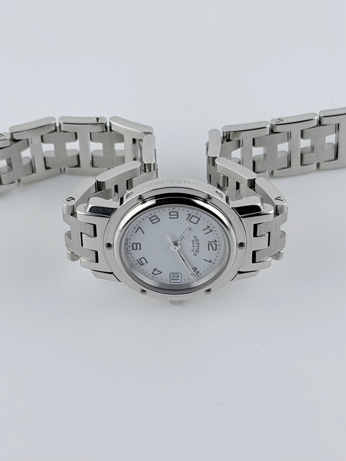 Hermes Paris Clipper CL4.220 - White Dial - with Box/Papers/Booklet - Exceptional Condition - Ladies